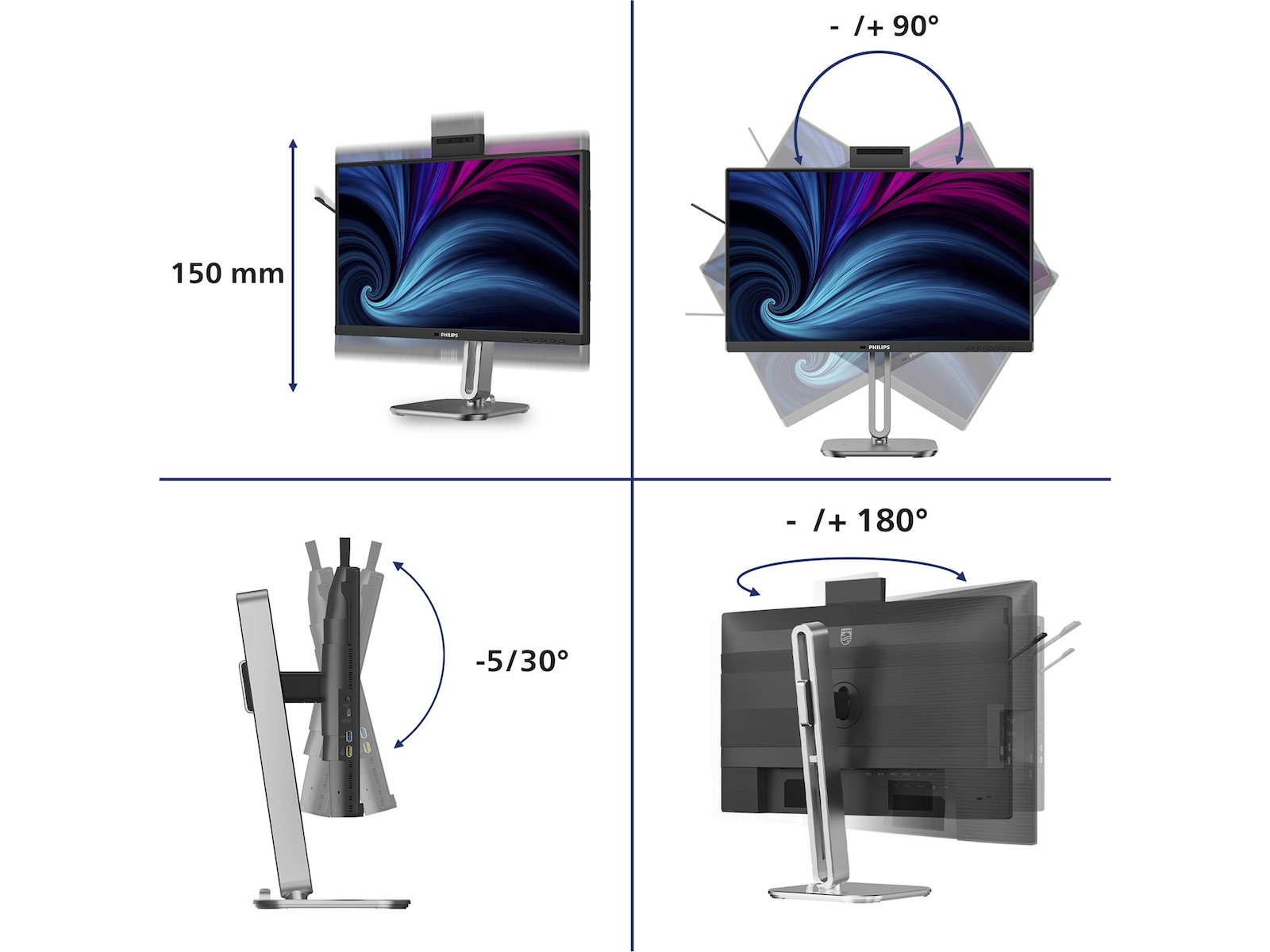 Philips 24" skærm 24B2U4301H/00 Skærme