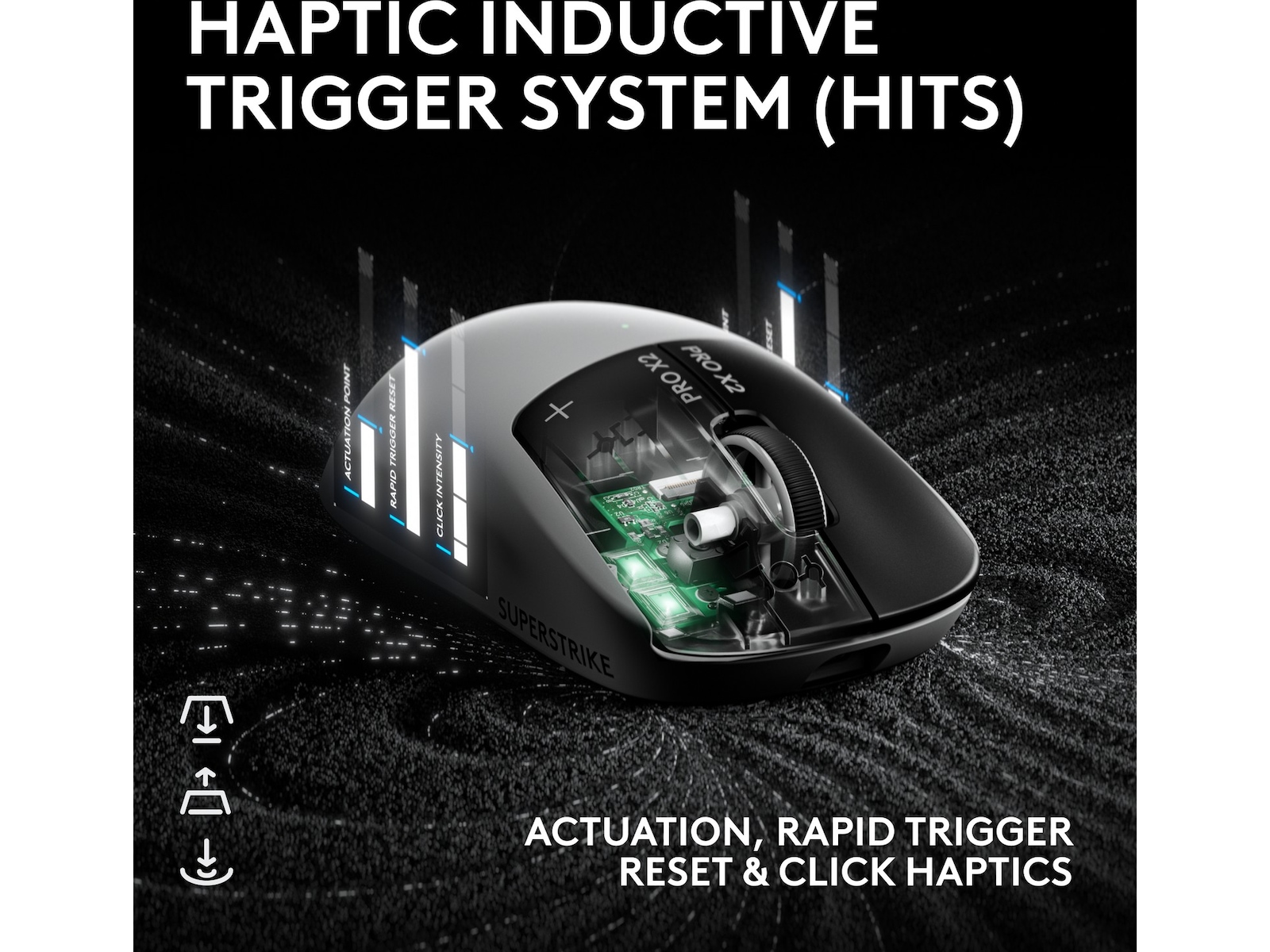 Logitech PRO X 2 SUPERSTRIKE trådløs gamingmus Bundle Gamingmus
