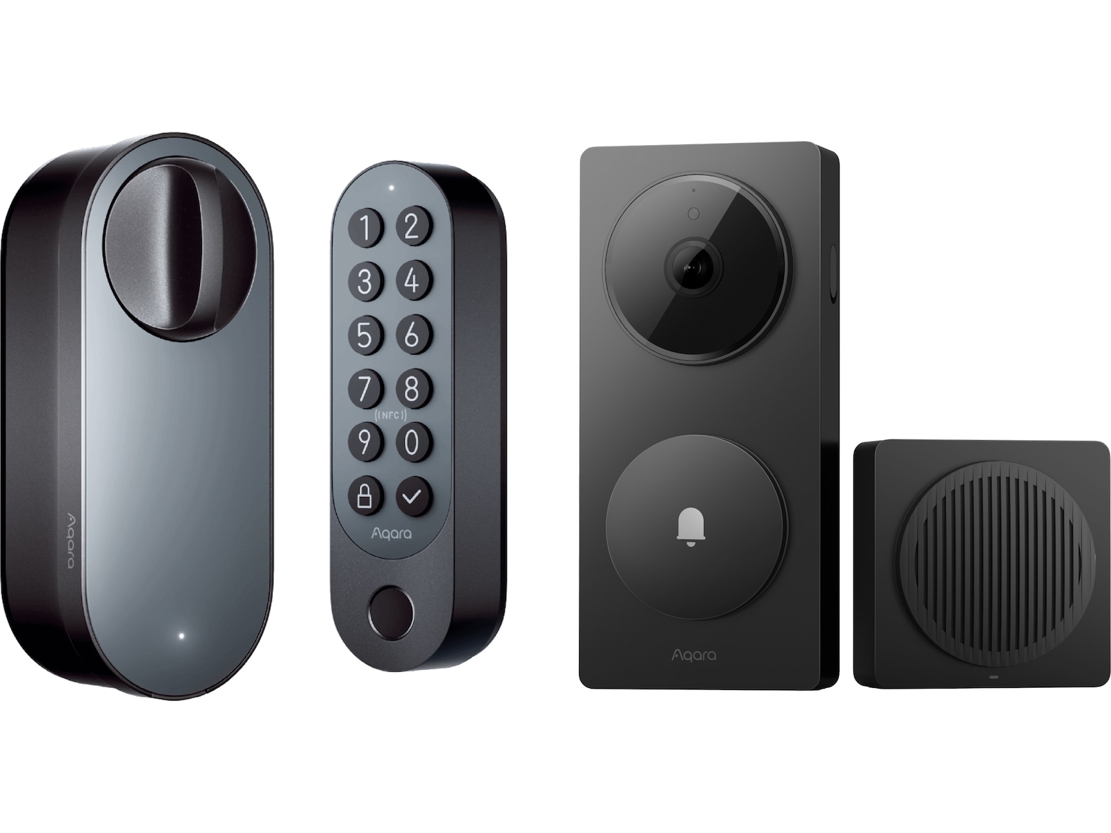 Aqara Smart Lock U200 Lite Kit + Doorbell Camera Hub G410 Elektroniske dørlåse