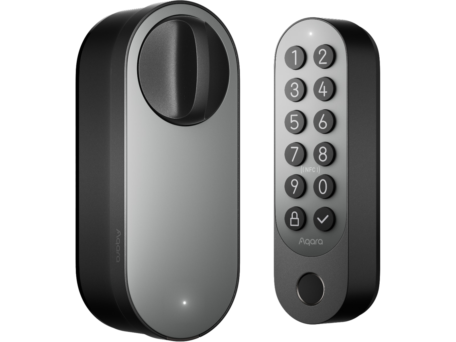 Aqara Smart Lock U200 Sæt (sort) + Camera Hub G5 Pro Elektroniske dørlåse
