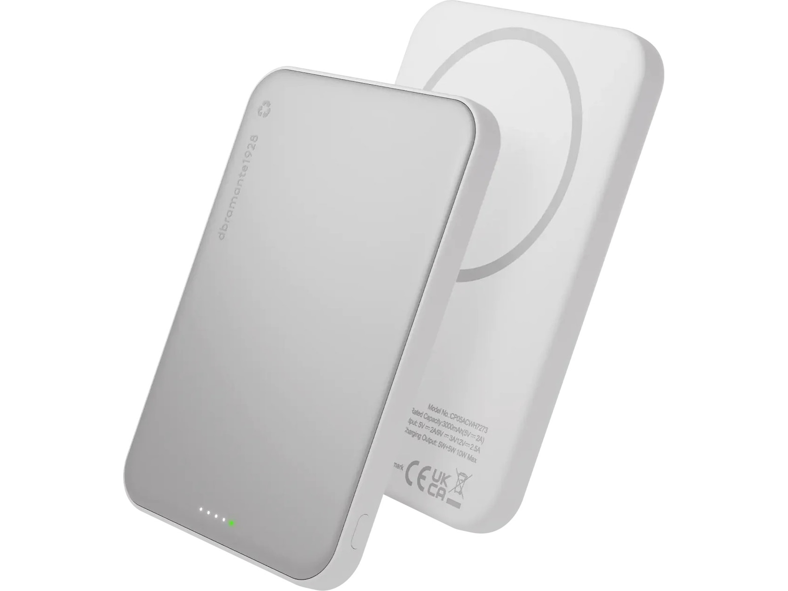 dbramante 1928 Re-Charge Powerbank 5000mAh Slim (hvid) Powerbank