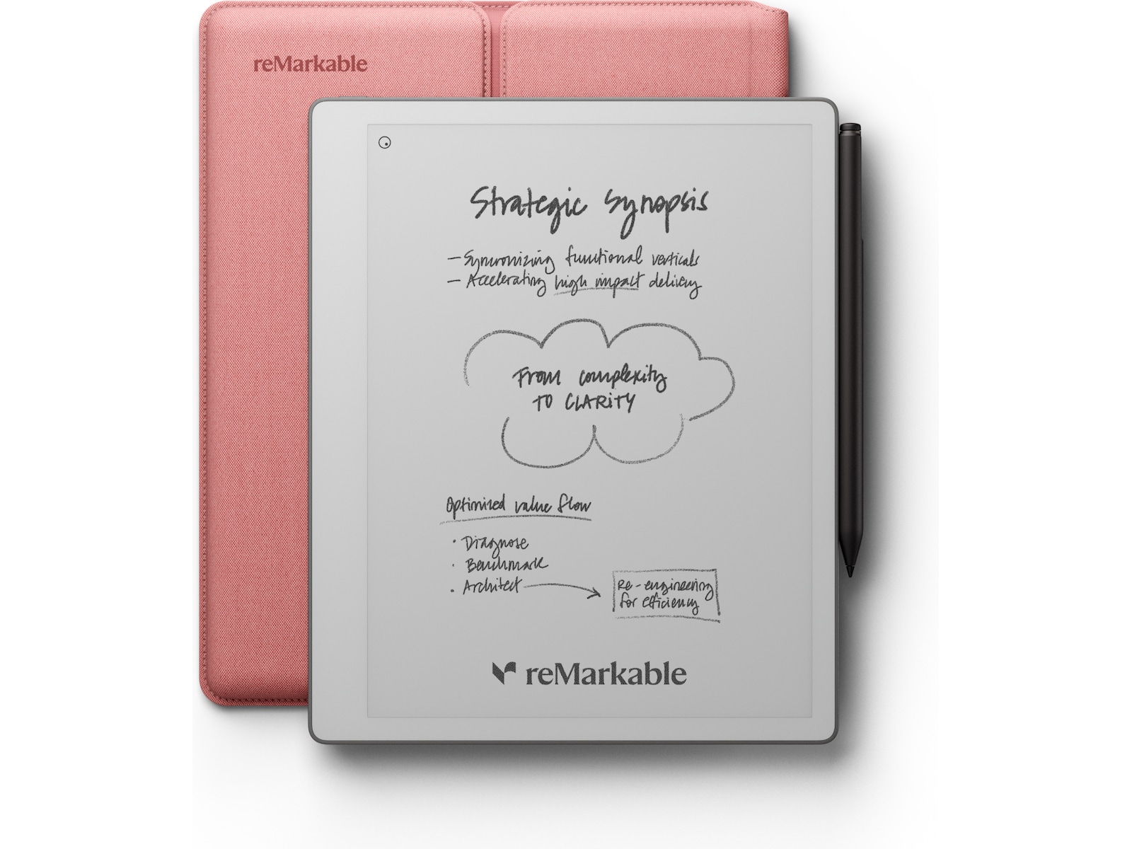 reMarkable Paper Pure 10,3" + Marker Plus + Sleeve Folio (desert pink) Digitale paper