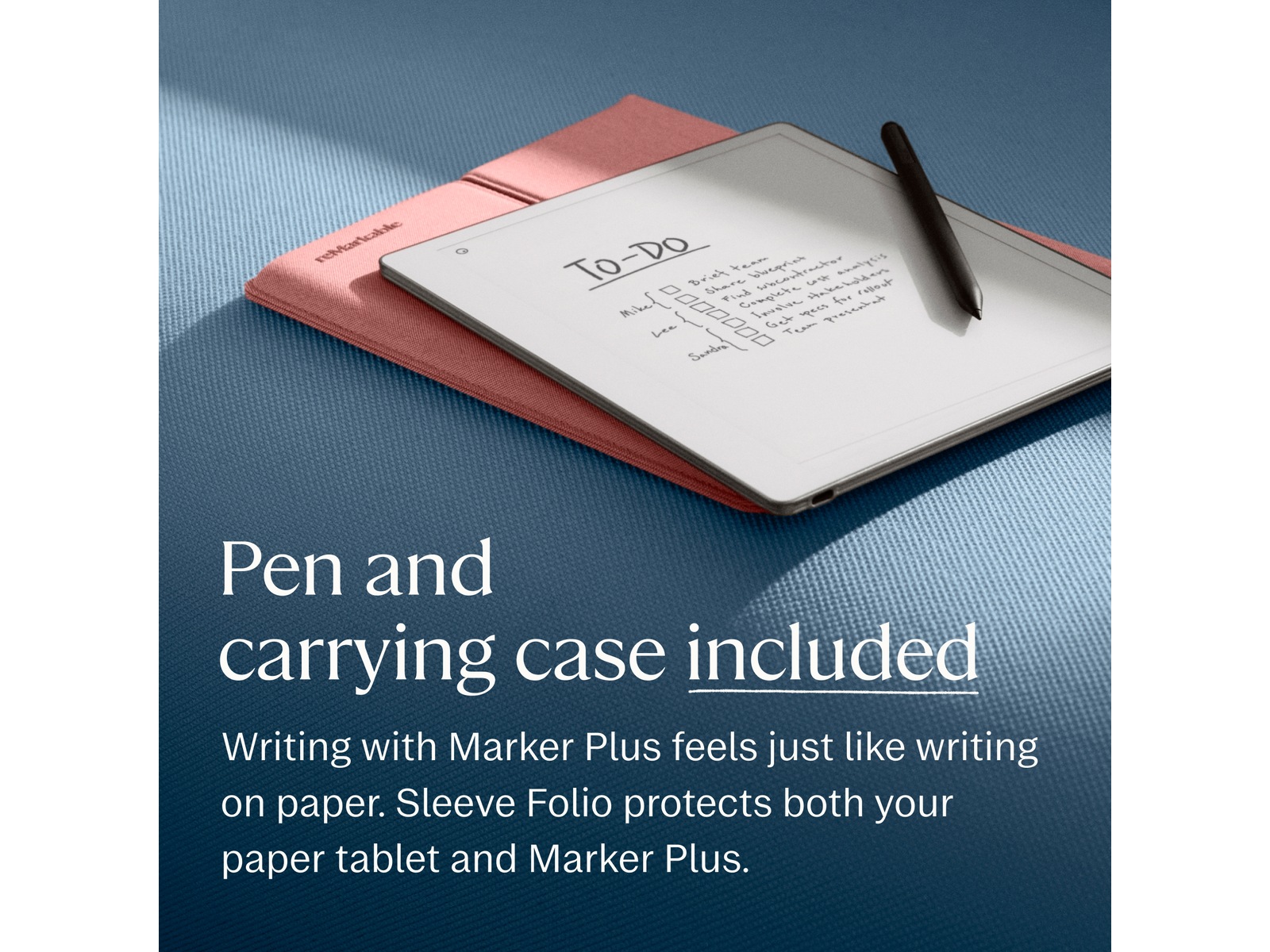 reMarkable Paper Pure 10,3" + Marker Plus + Sleeve Folio (desert pink) Digitale paper