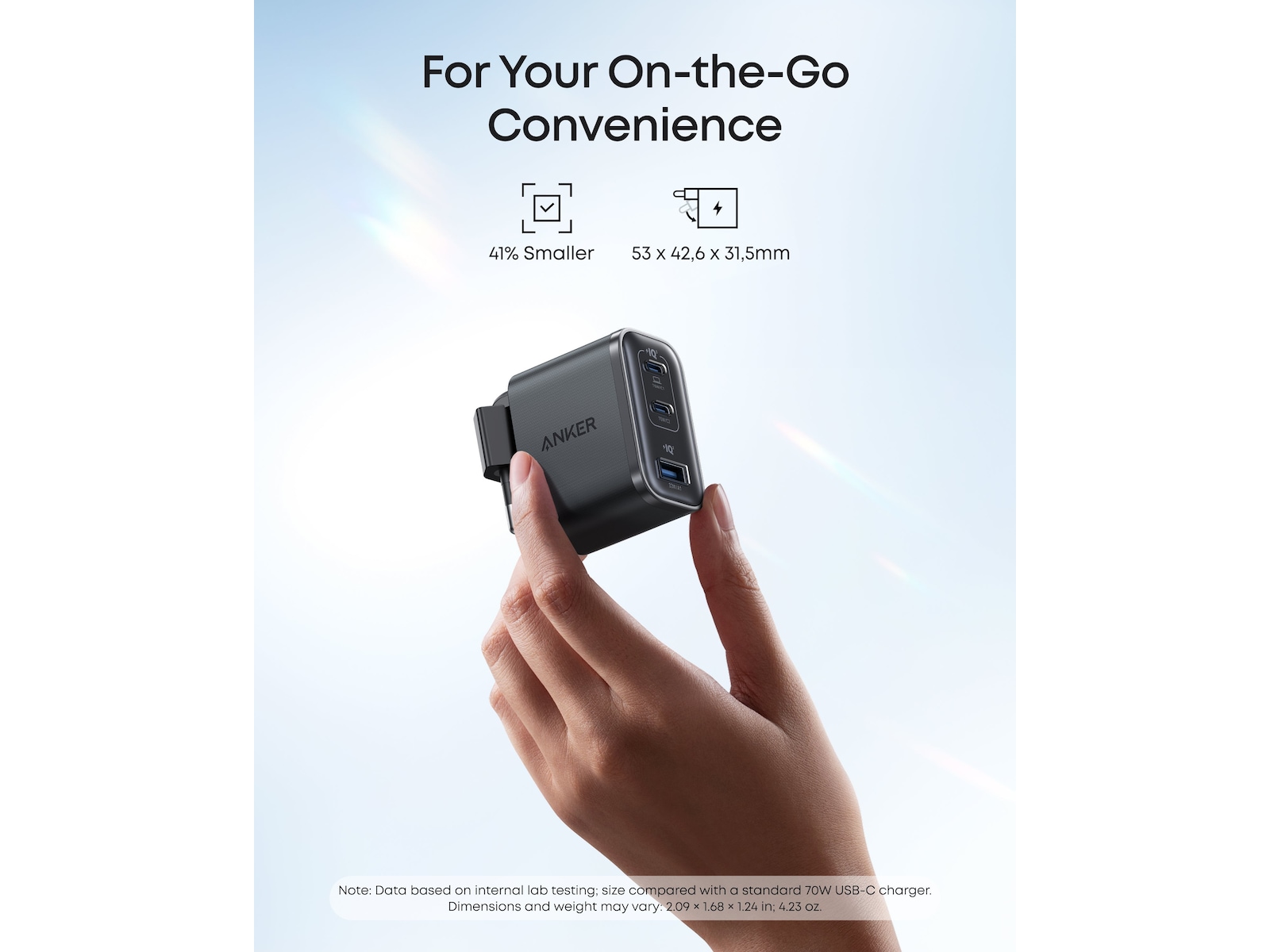 Anker Nano 70W Vægoplader (sort) Mobilopladere