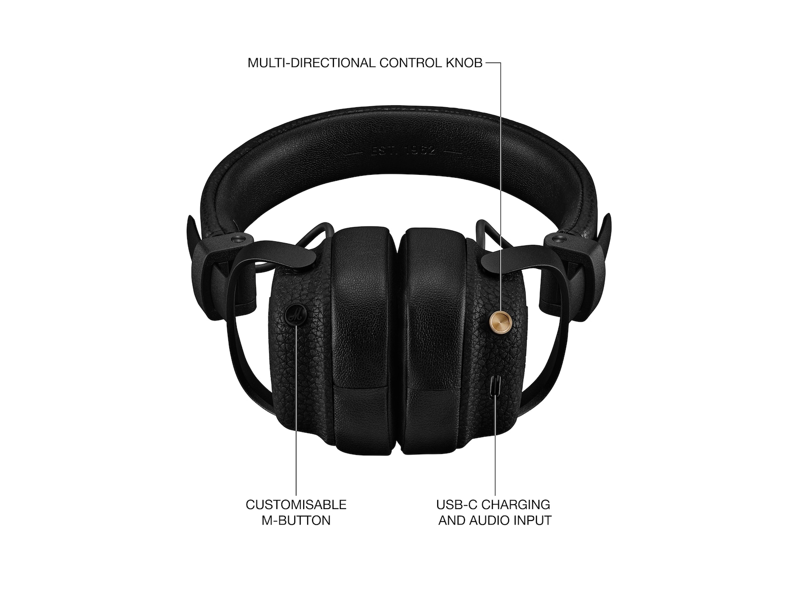 Milton A.N.C. Trådløse On-Ear Hovedtelefoner (sort) Høretelefoner