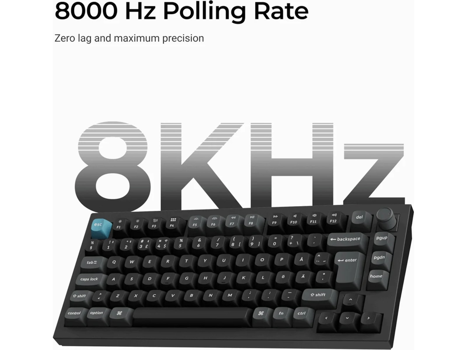 Keychron Q1 Ultra 75% 8K Red Trådløst Gamingtastatur Gamingkeyboard