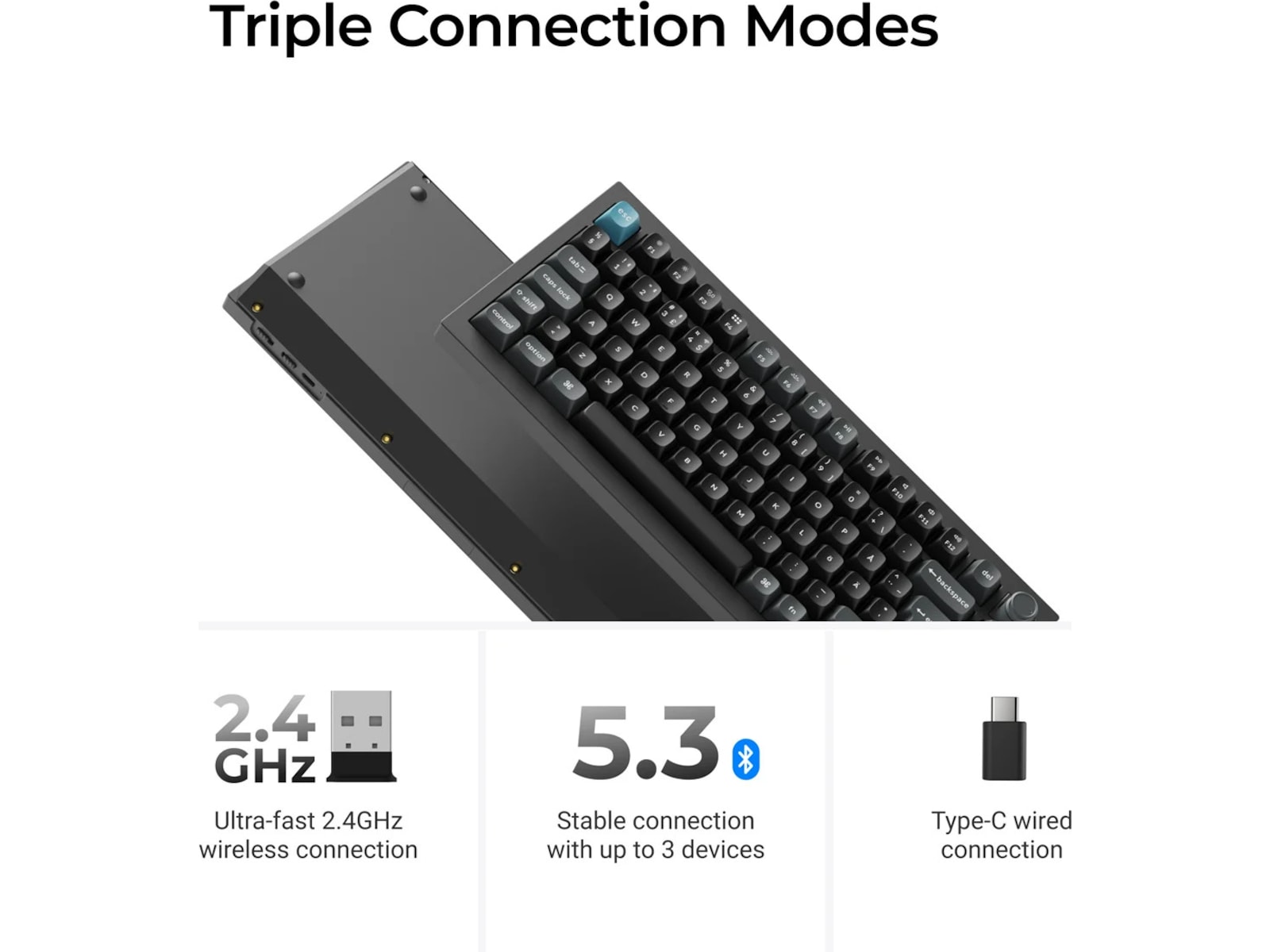 Keychron Q1 Ultra 75% 8K Red Trådløst Gamingtastatur Gamingkeyboard