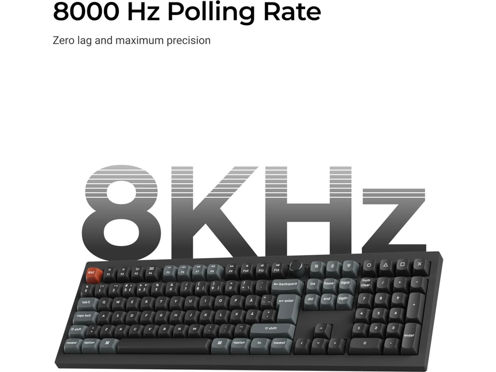 Keychron V6 Ultra 100% 8K Brown Trådløst Gamingtastatur Gamingkeyboard