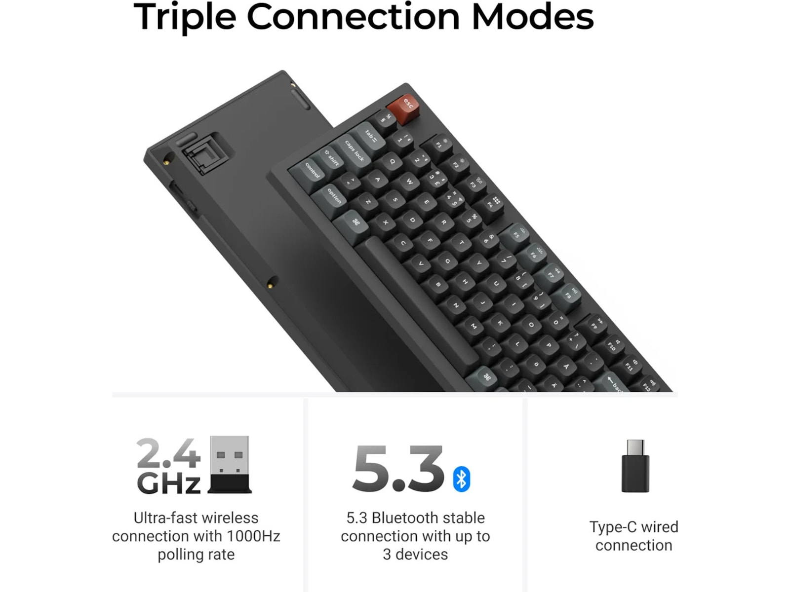 Keychron V6 Ultra 100% 8K Brown Trådløst Gamingtastatur Gamingkeyboard
