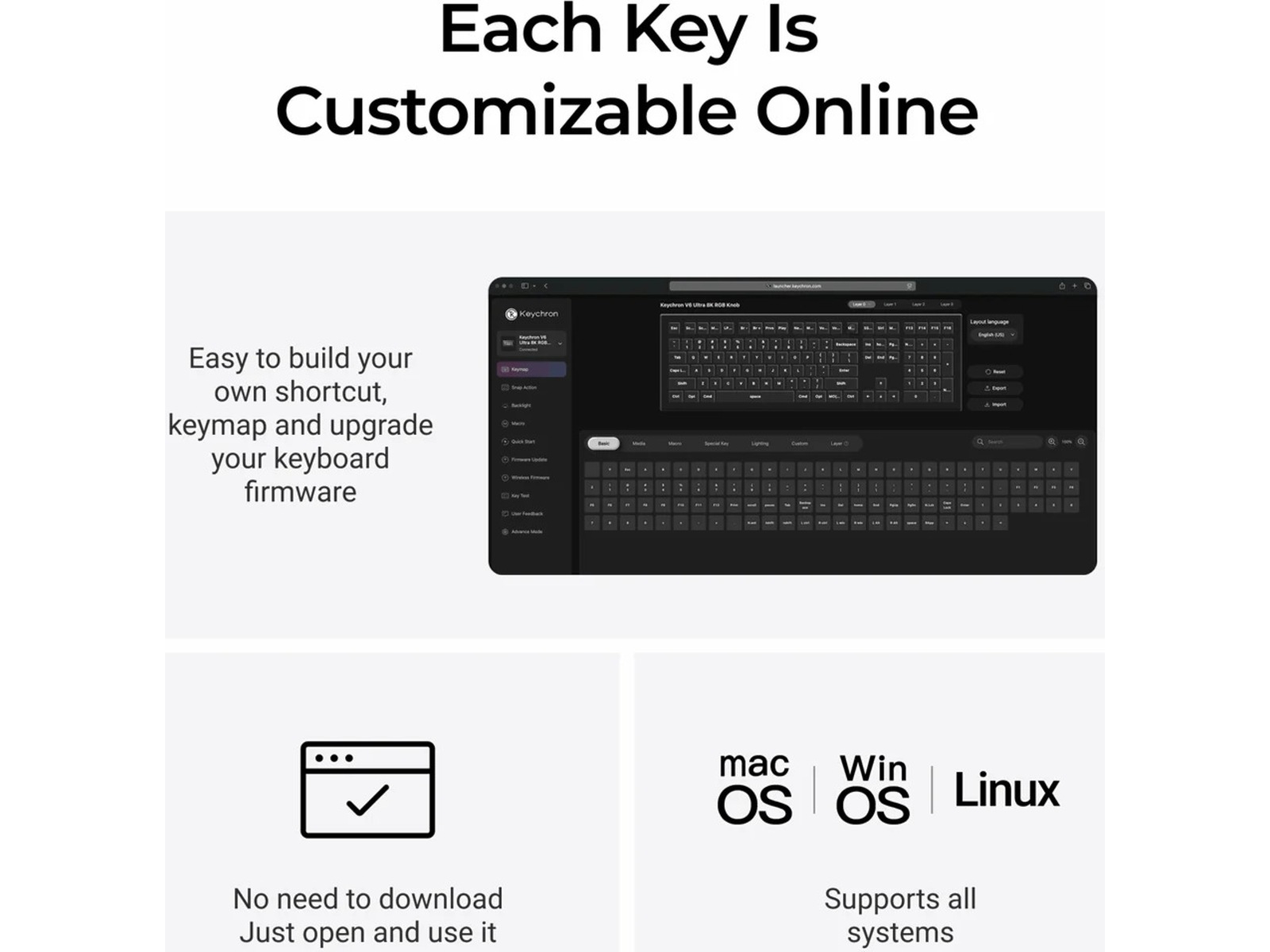 Keychron V6 Ultra 100% 8K Brown Trådløst Gamingtastatur Gamingkeyboard