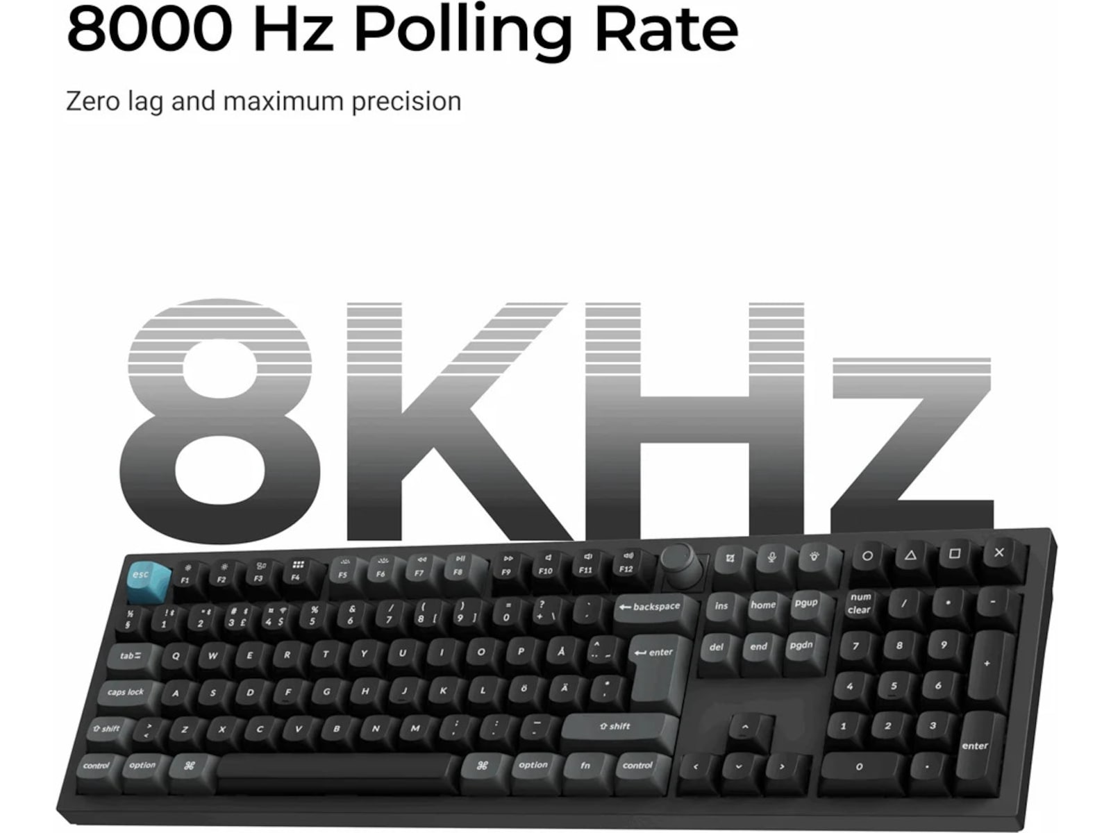 Keychron Q6 Ultra 100% 8K Red Trådløst Gamingtastatur Gamingkeyboard
