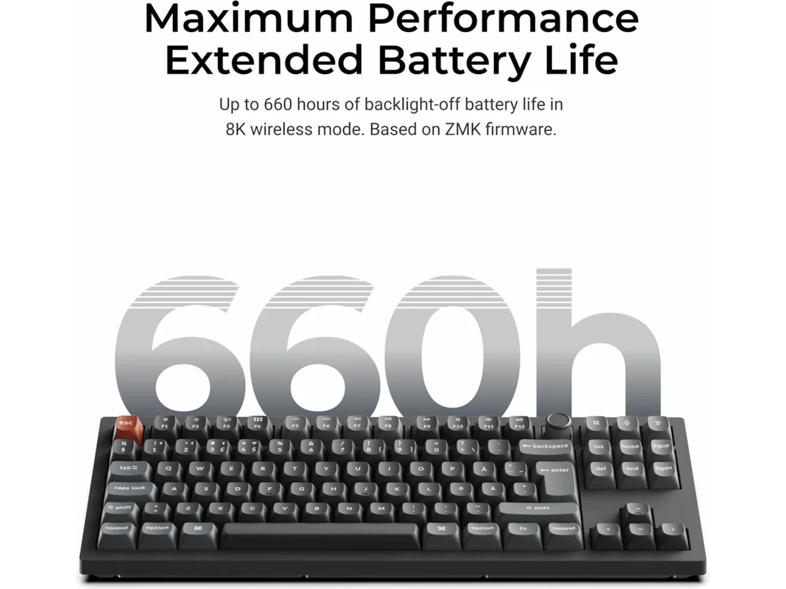 Keychron V3 Ultra 80% 8K Brown Trådløst Gamingtastatur Gamingkeyboard