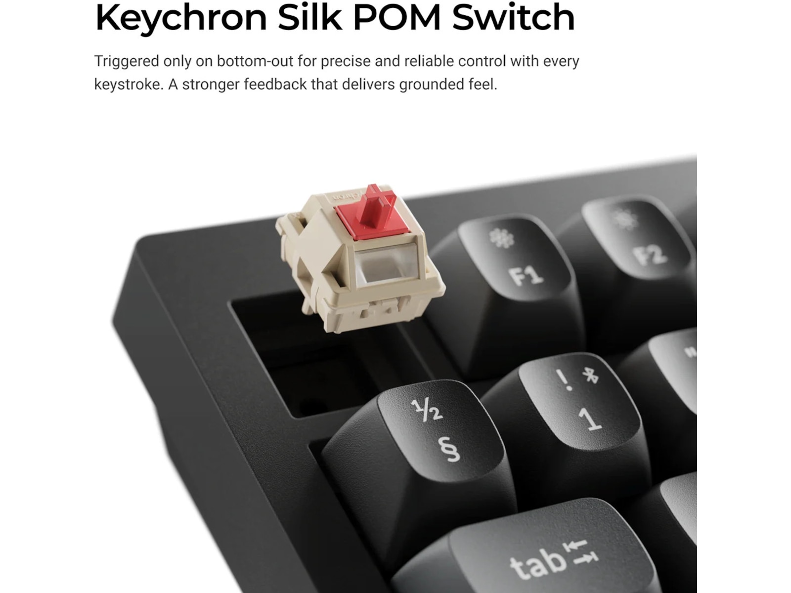 Keychron V1 Ultra 75% 8K Red Trådløst Gamingtastatur Gamingkeyboard