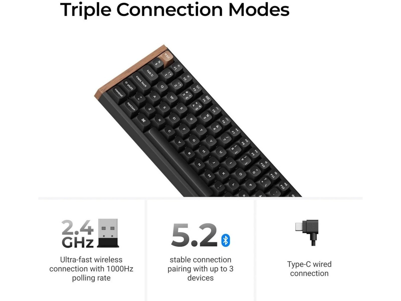 Keychron K4 HE Trådløst Gamingtastatur (sort) Gamingkeyboard