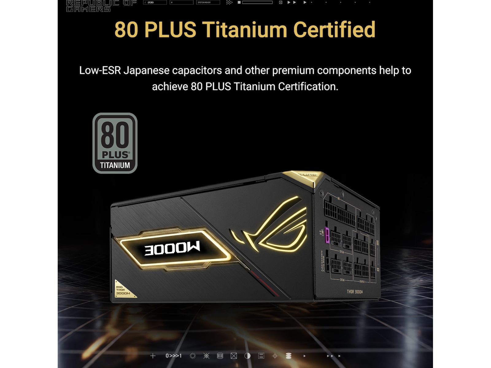 ASUS ROG Thor 3000W Titanium III Edition 20 (ROG Equalizer) Strømforsyninger