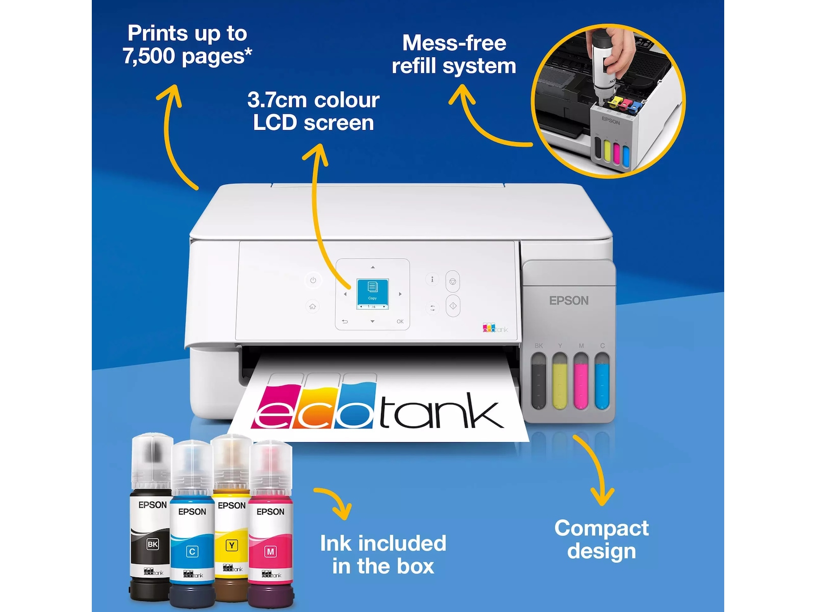 Epson Ecotank ET-2926 inkjetprinter Printere