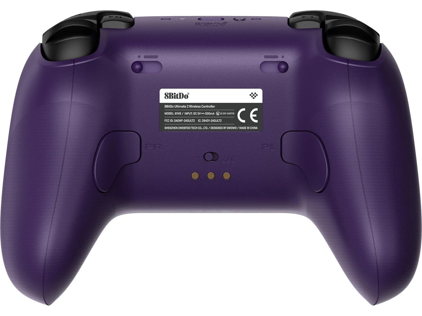 8BitDo Ultimate 2 Wireless 2.4G (Purple) Tilbehør til spilkonsoller