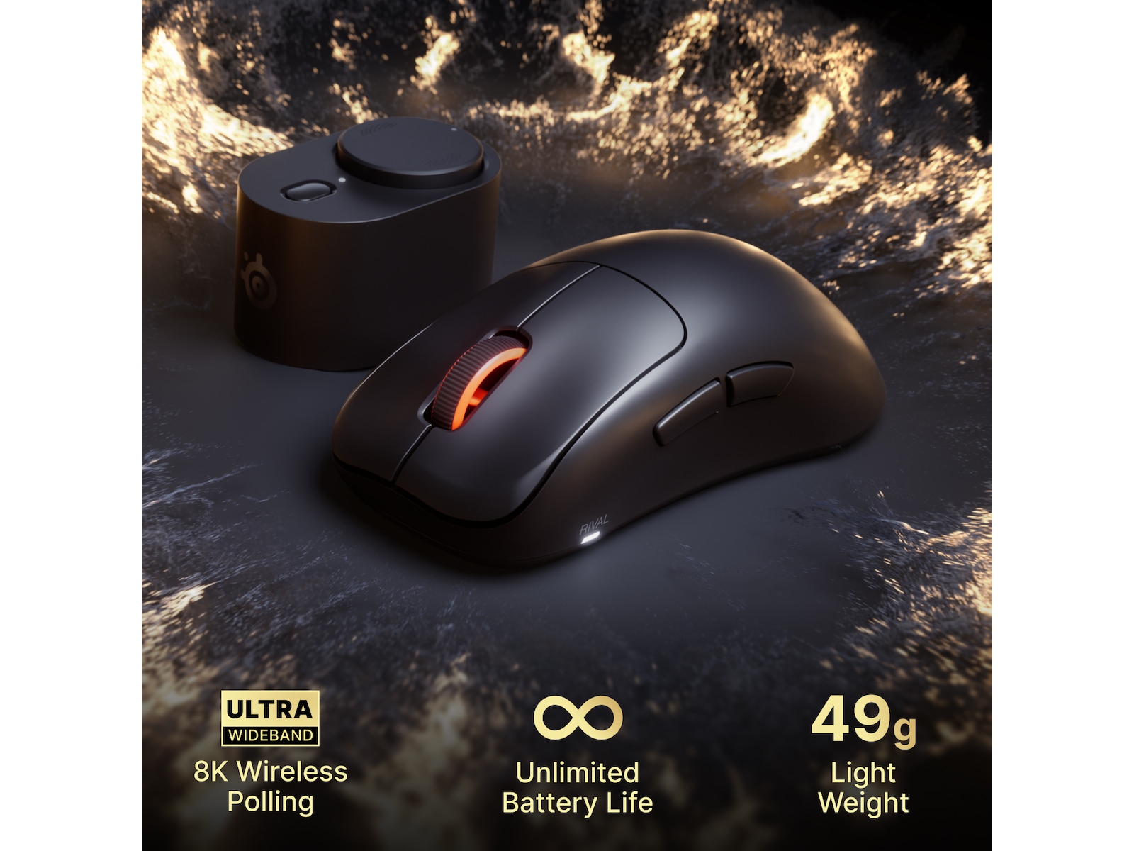 SteelSeries Rival Pro Wireless Mini Gamingmus