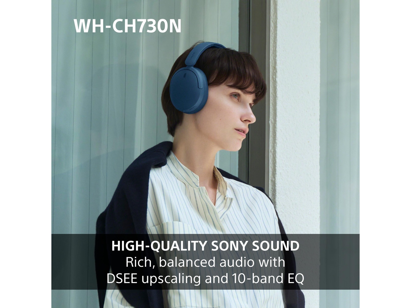 Sony WH-CH730N Trådløse Støjdæmpende Hovedtelefoner (blå) Høretelefoner