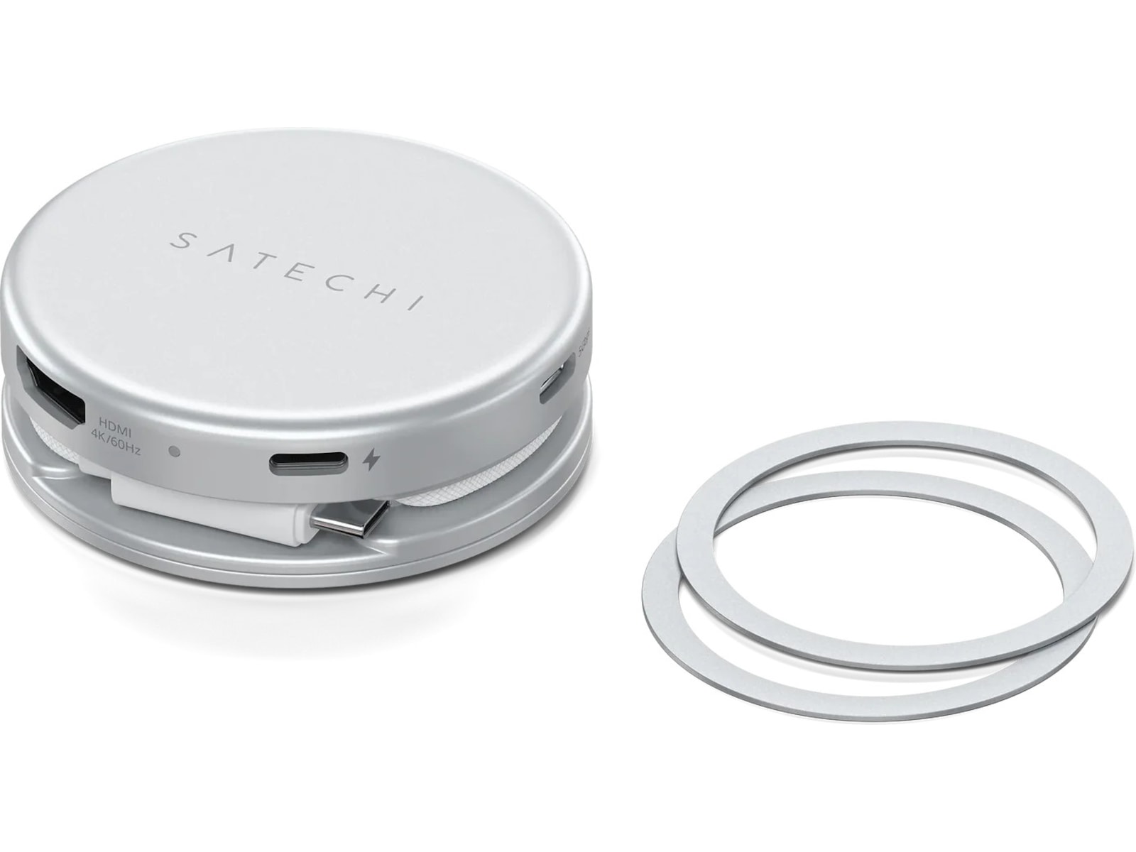 Satechi OntheGo 5-i-1 Multiport Adapter (Sølv) Dockingstation og USB-hub