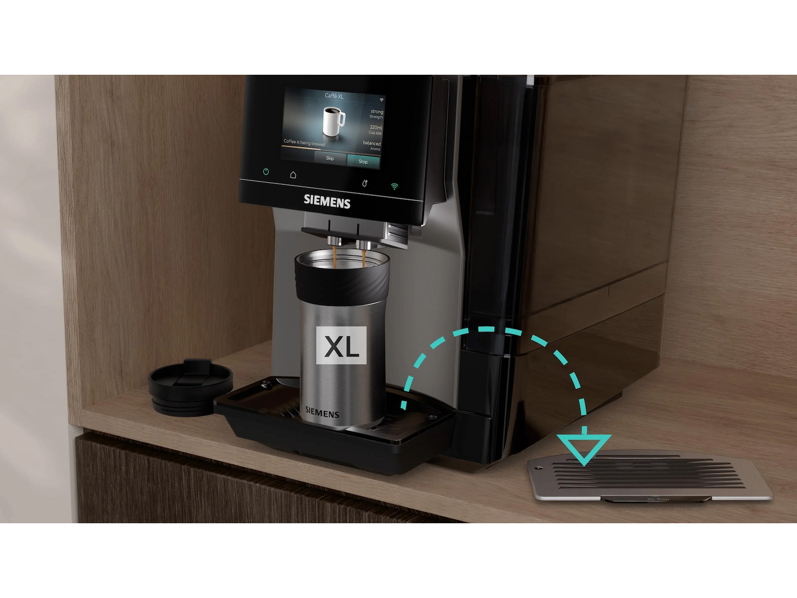 Siemens EQ700 iAroma Helautomatisk kaffemaskine Inox (sølv metallic) Espressomaskiner