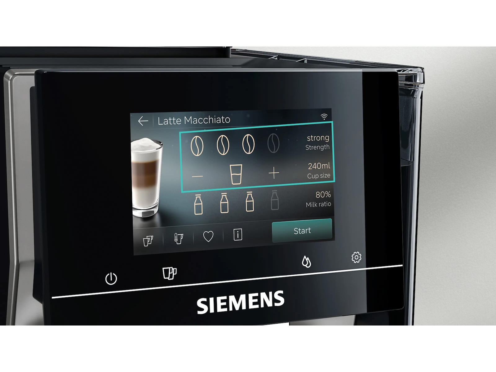 Siemens EQ700 iAroma Helautomatisk kaffemaskine Inox (sølv metallic) Espressomaskiner