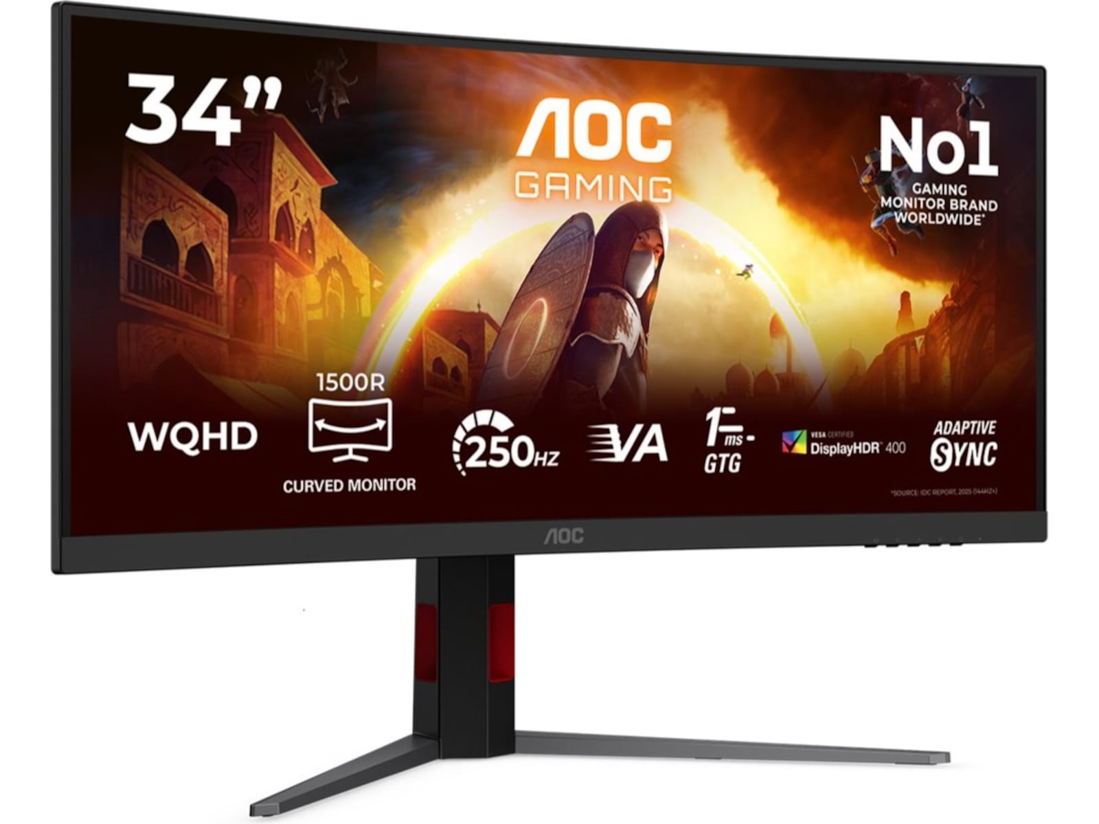 AOC 34" curved gamingskærm CU34G4ZCA Gamingskærme