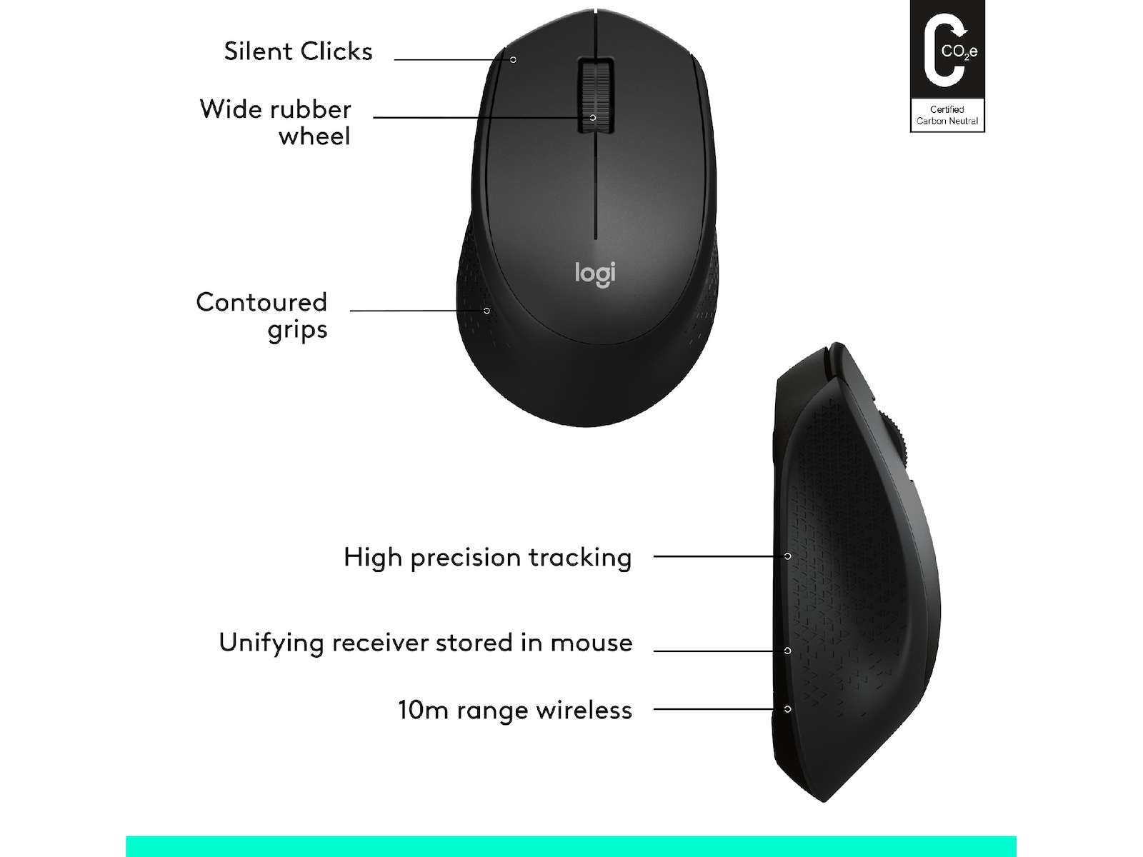 Logitech M330 Silent Plus trådløs Computermus (sort) Mus