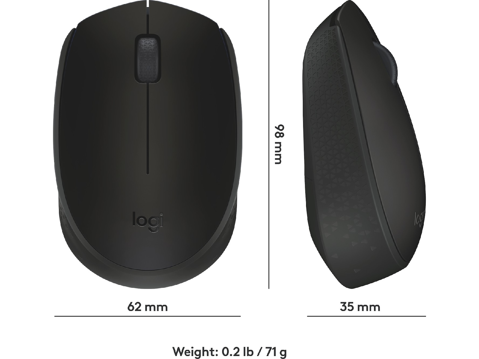 Logitech M171 Trådløs Mus Sort Mus