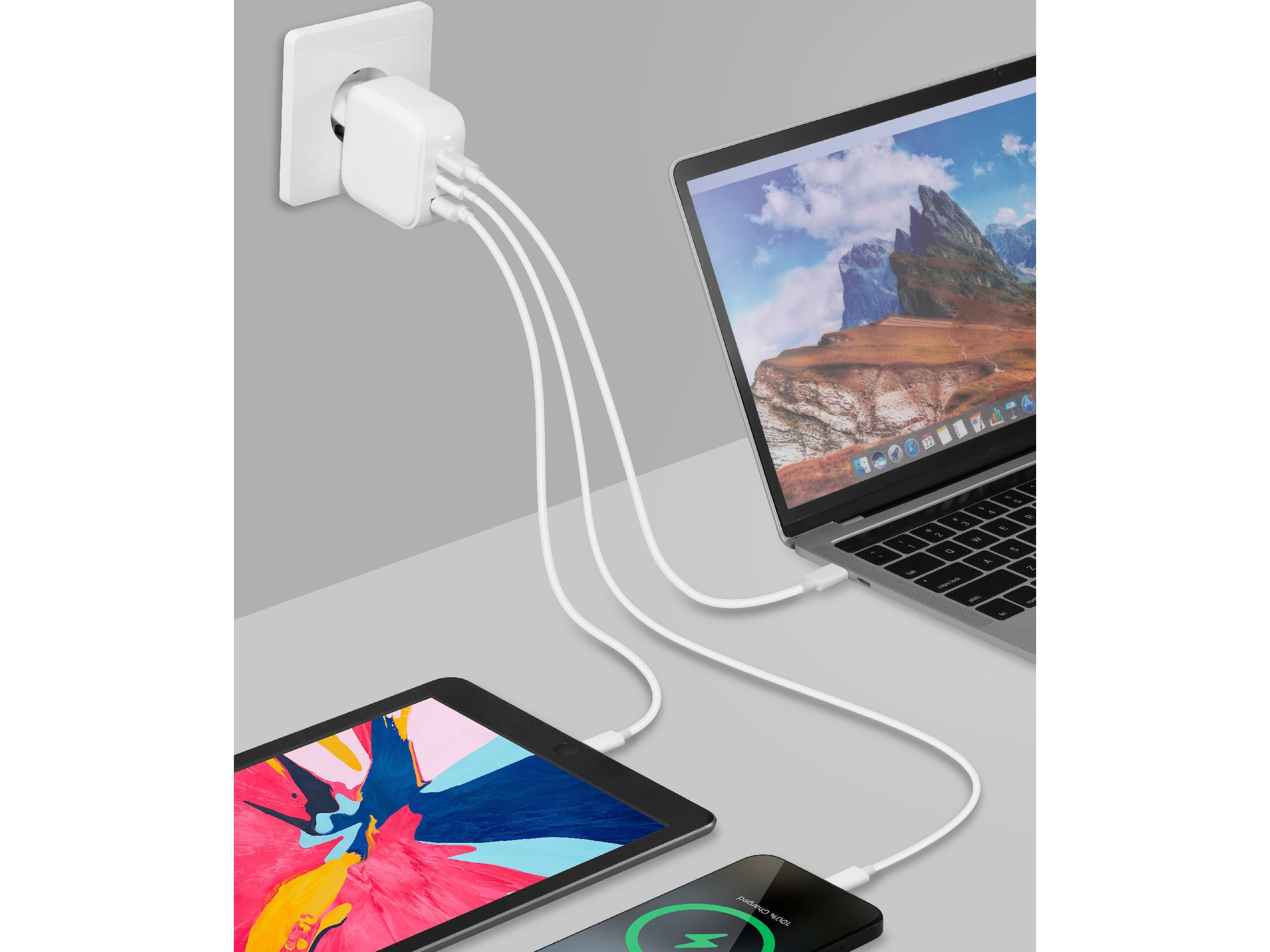 Andersson 65W Vægoplader (hvid) Mobilopladere