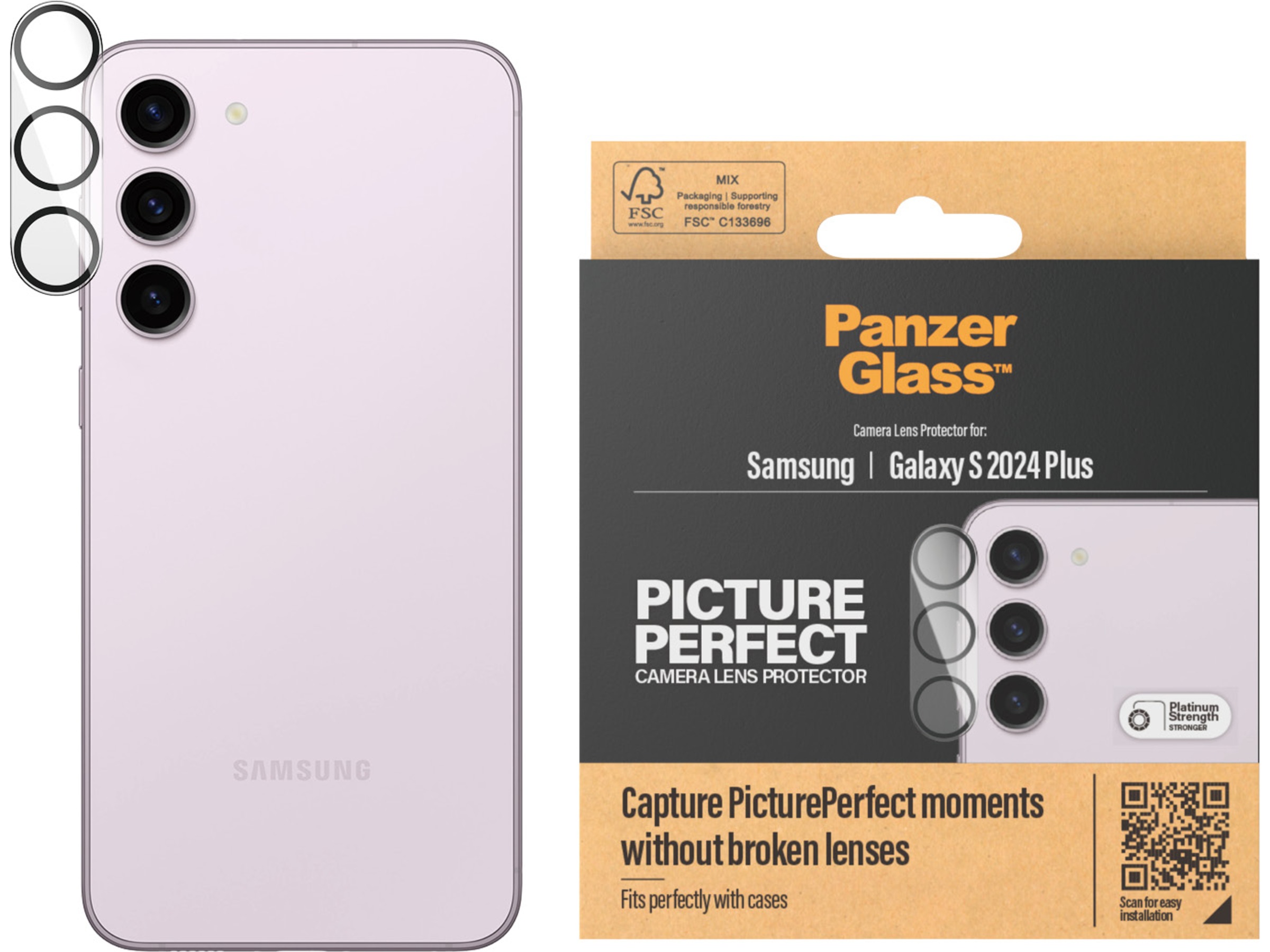 PanzerGlass Galaxy S24+ PicturePerfect Linsebeskytter Skærmbeskyttelse mobiltelefon