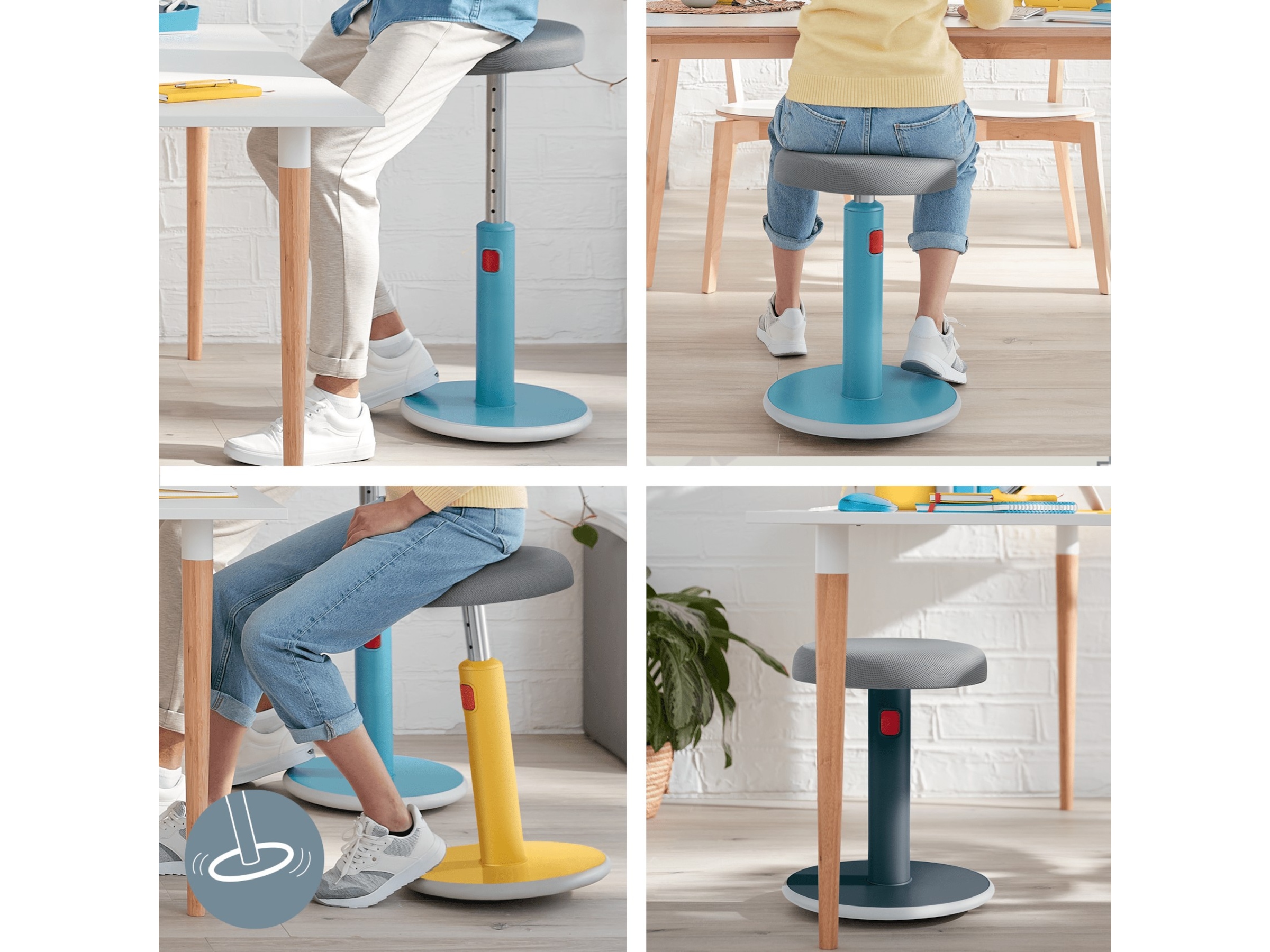Leitz Ergo Cosy Active Sit Stand Balance Stol (grå) Kontorstole