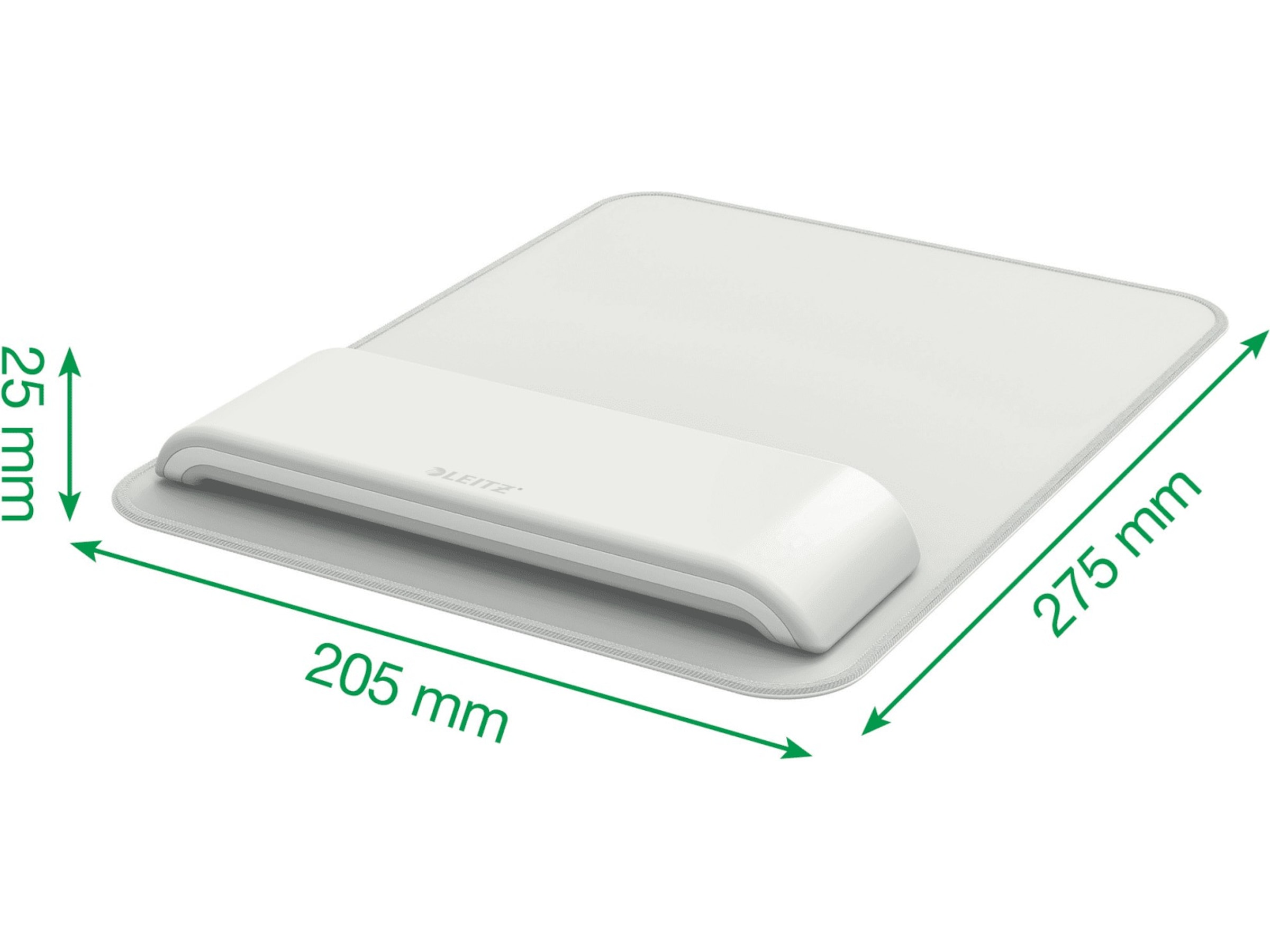 Leitz Ergo musemåtte med håndledsstøtte (lysegrå) Håndleddstøtte