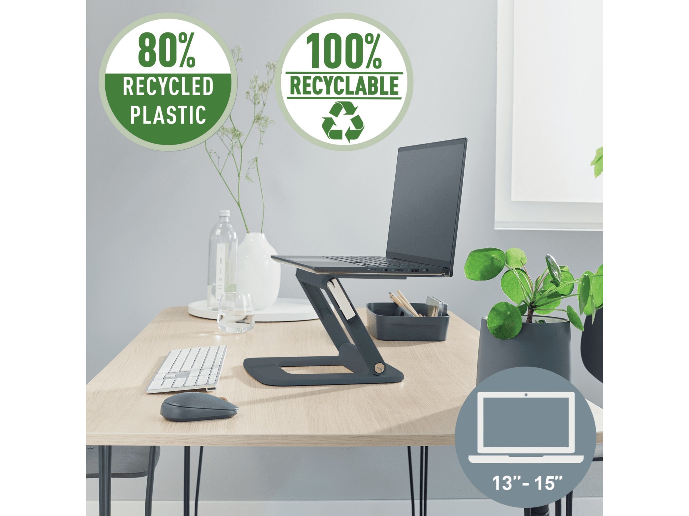 Leitz Ergo Multi-angle laptop stativ (grå) Bærbar stativ