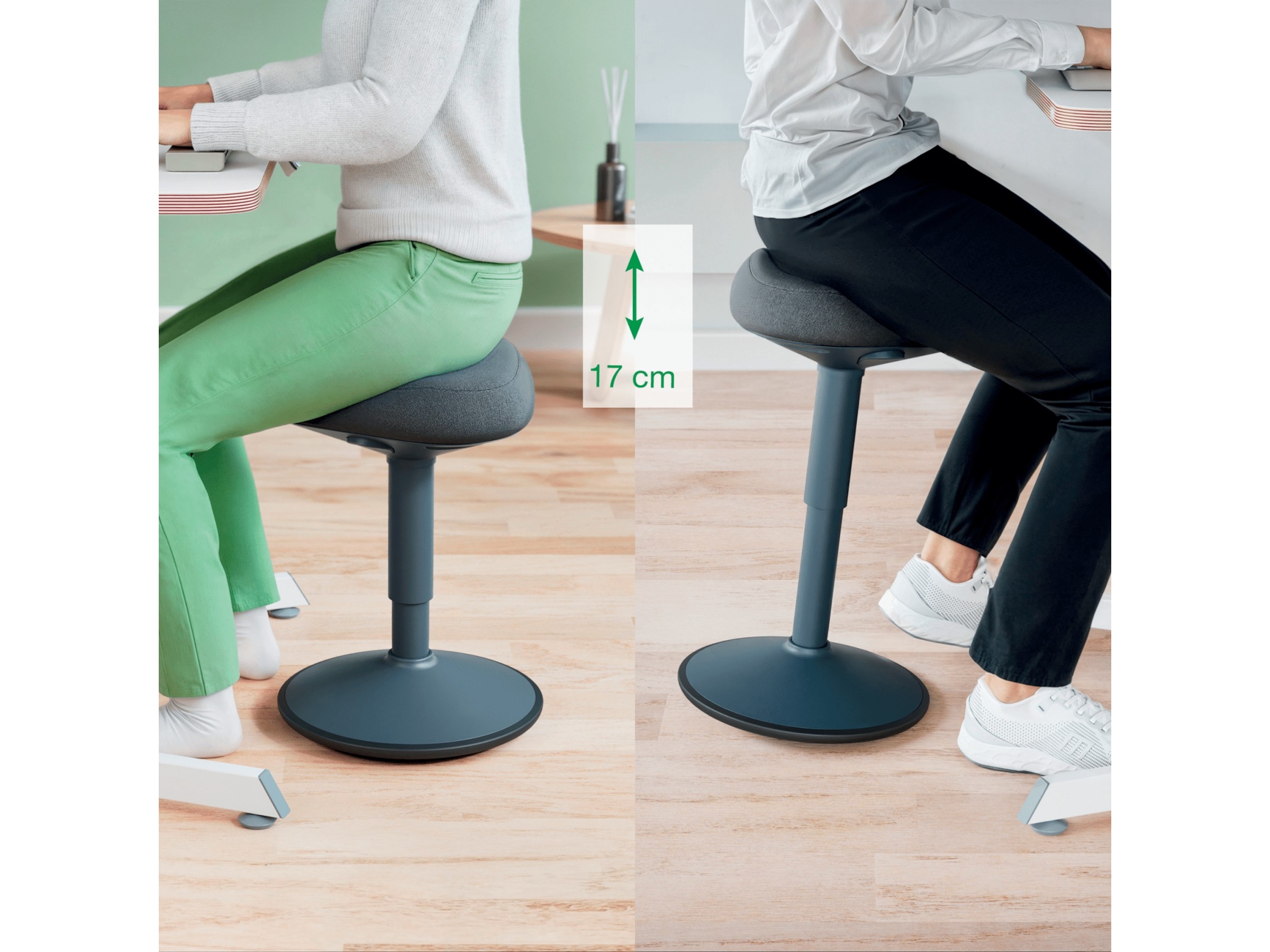 Leitz Ergo Active Balance stol med komfortsæde (mørkegrå) Kontorstole