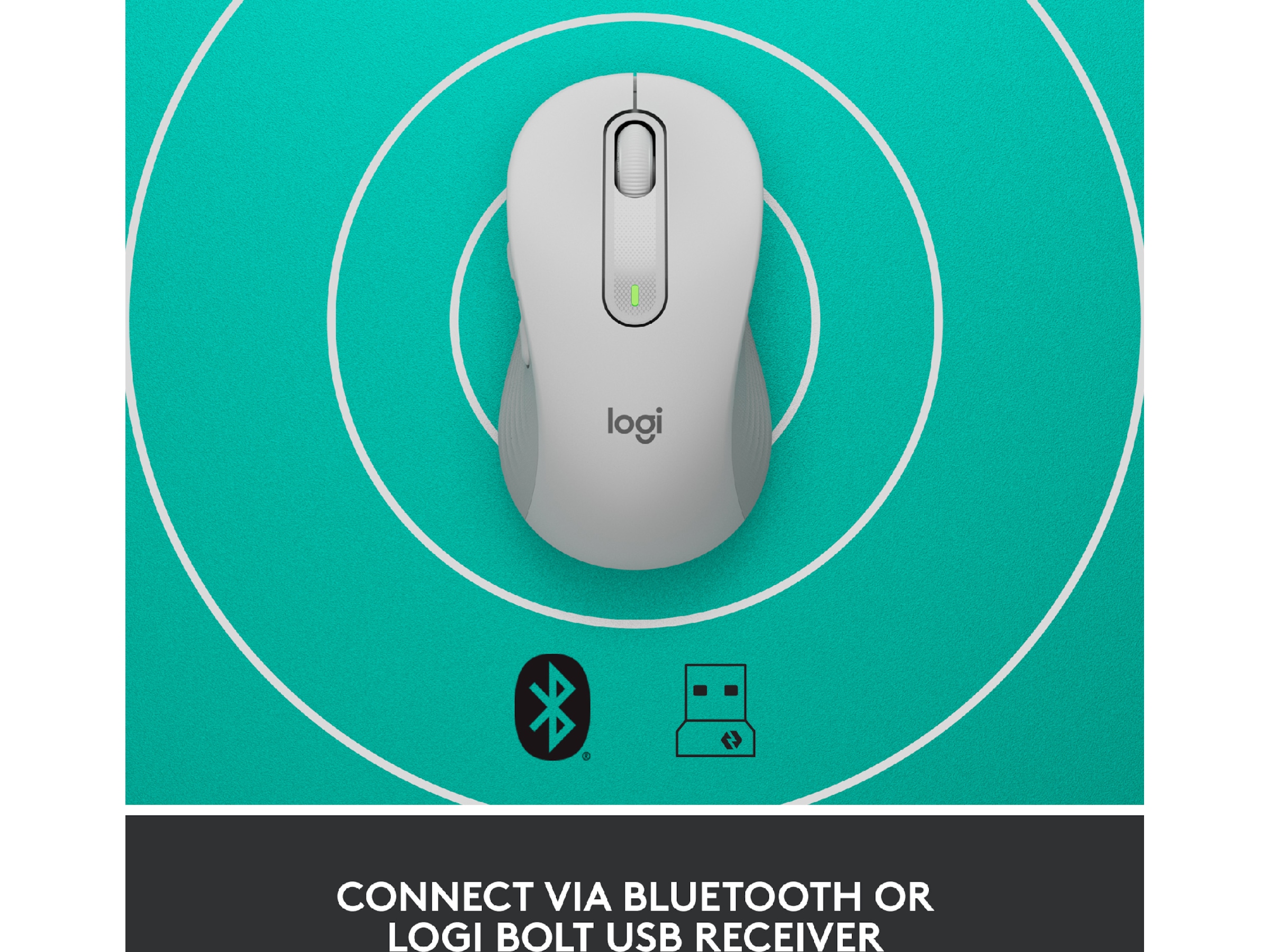 Logitech Signature M650 Medium  trådløs mus Offwhite Mus