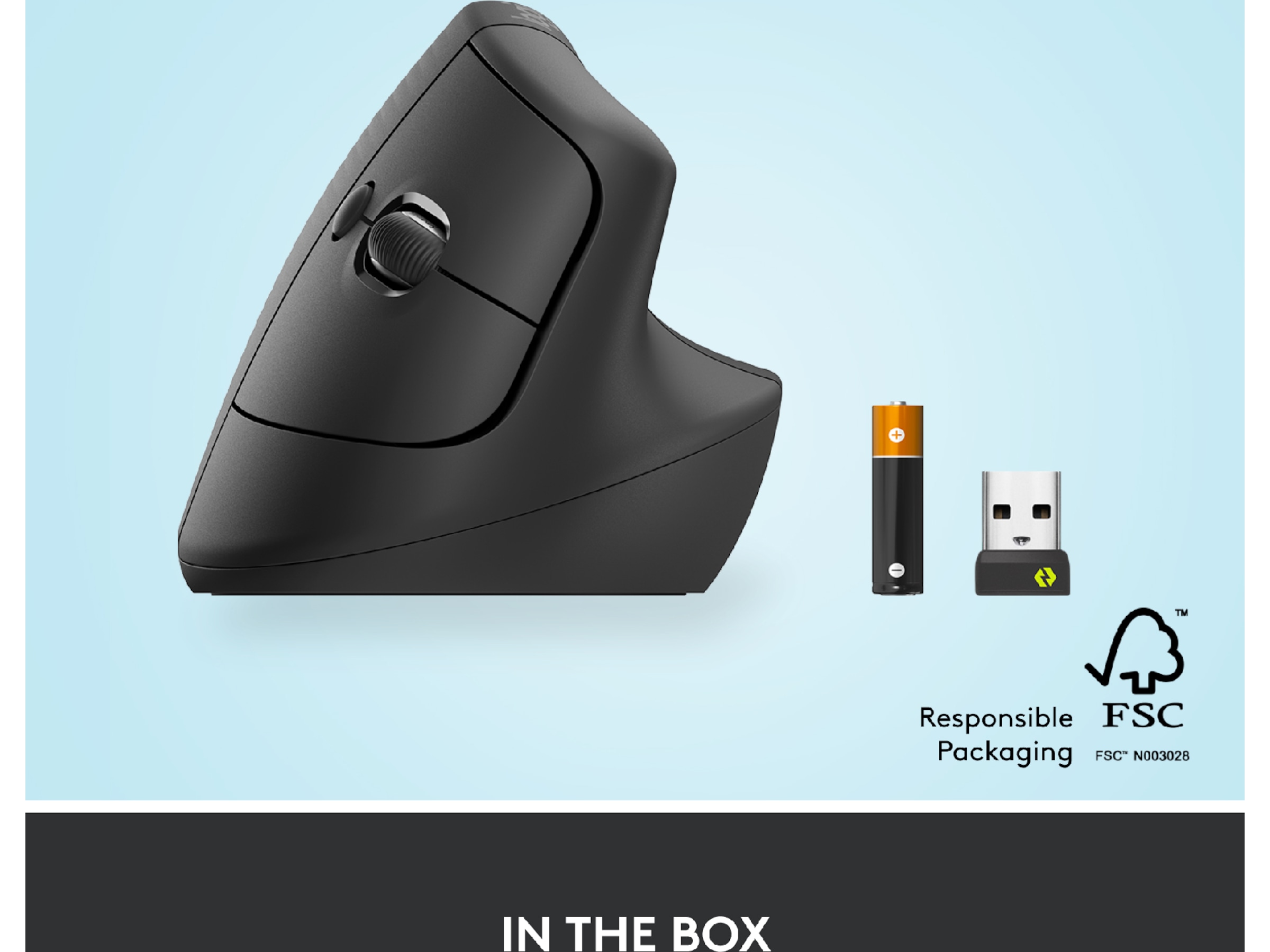 Logitech Lift Vertikal mus (graphite) Mus