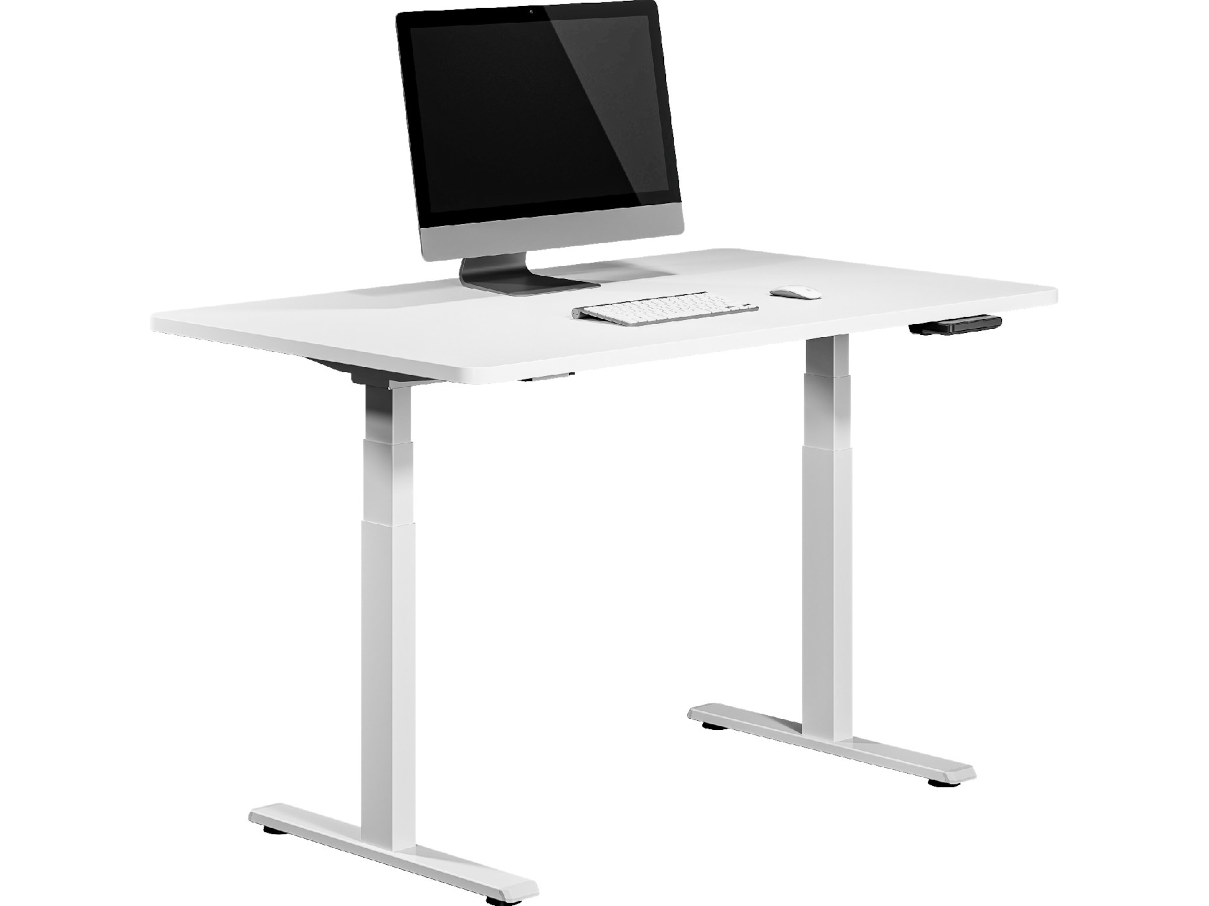 Ergonomisk hæve/sænke skrivebord 120cm (hvid/eg) Aktivitetsborde