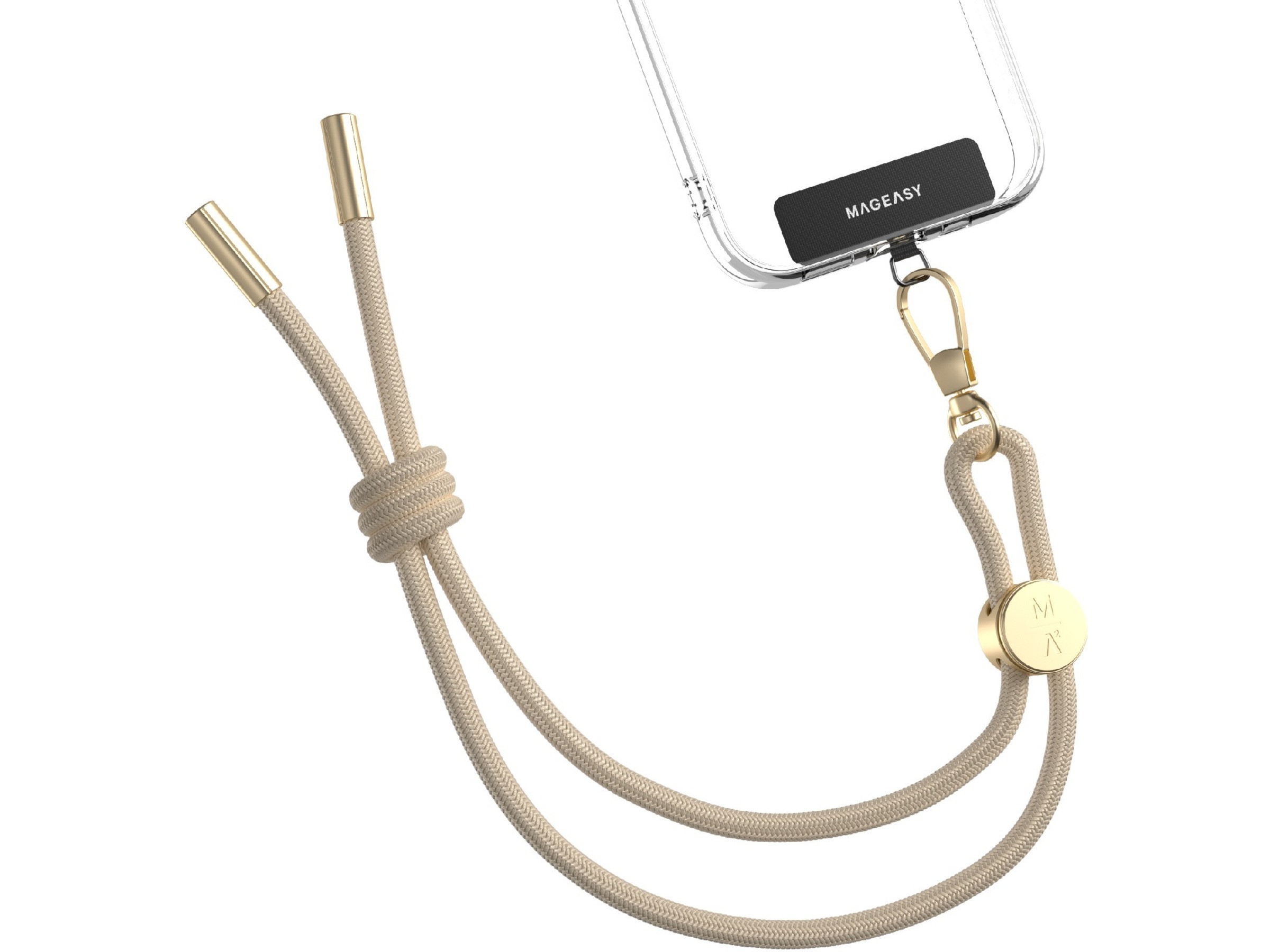 Mageasy Håndledsrem med stropkort (beige) Andet tilbehør til mobiltelefoner