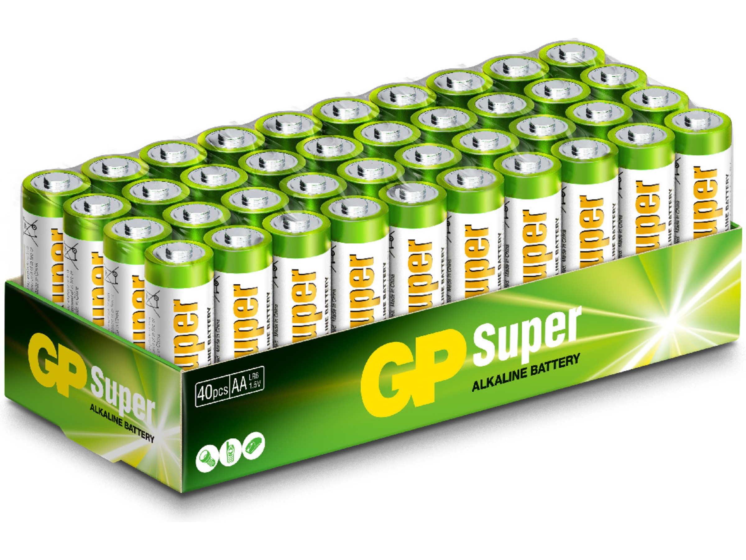 GP Super Alkaline AA/LR6 batteri, 40-pk Generelle batterier