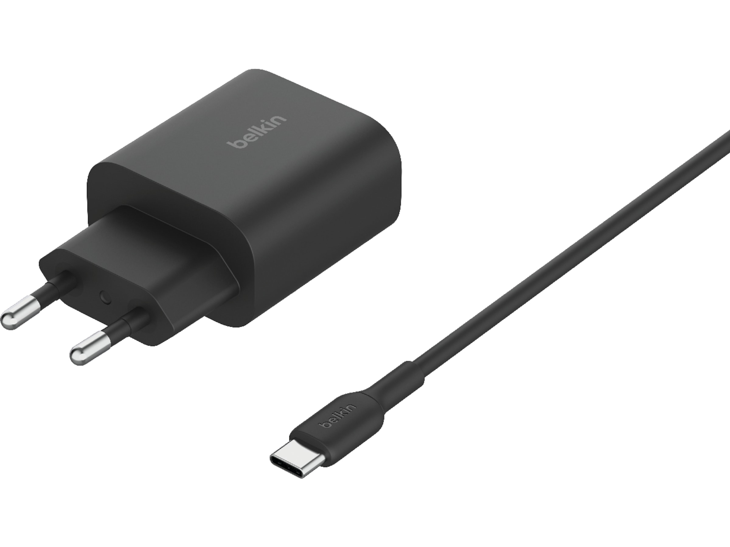 Belkin 3-i-1 Qi2 trådløs oplader (sort) Trådløs oplader