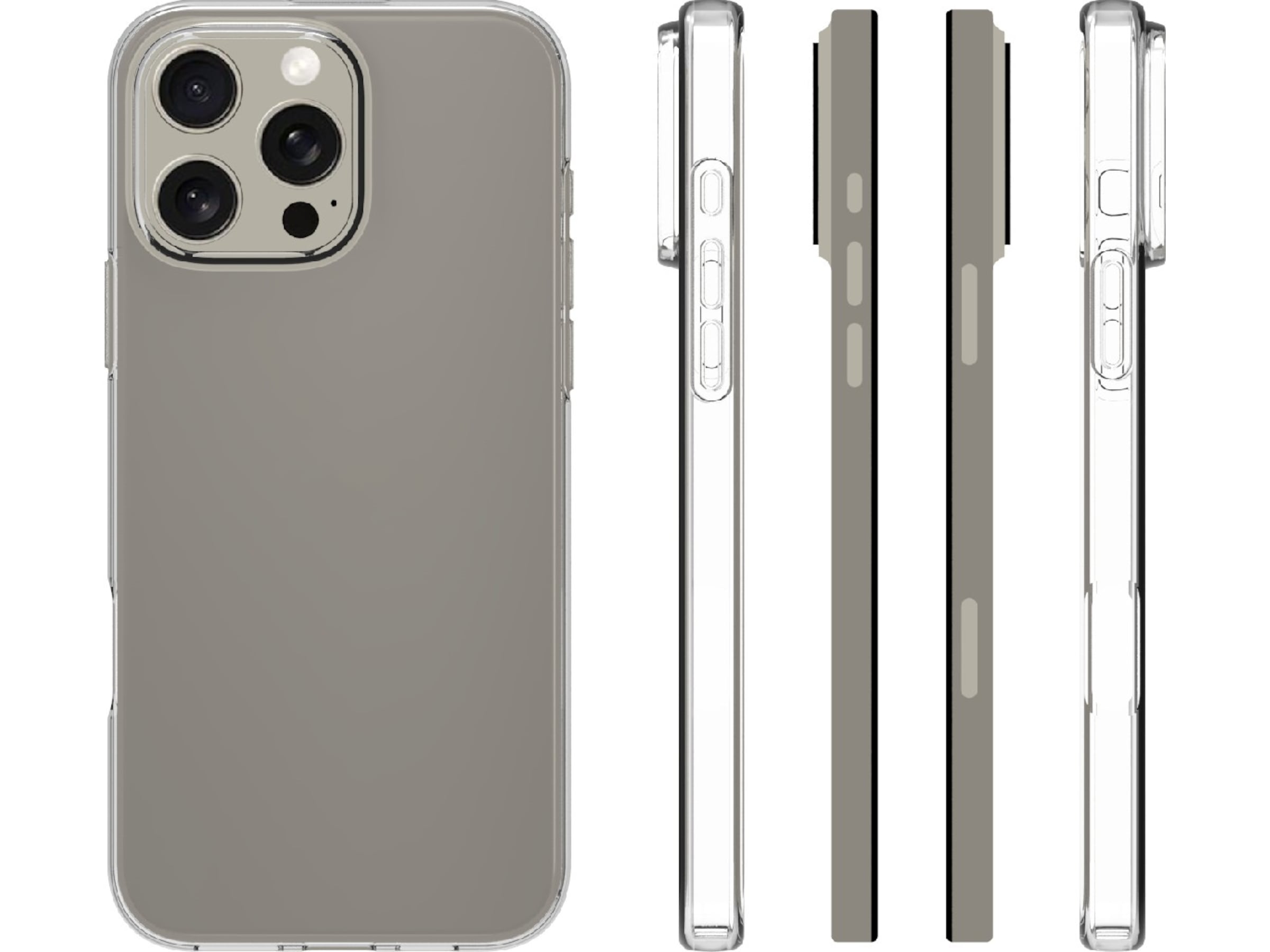 iiglo iPhone 16 Pro Max Silikone cover (gennemsigtig) Mobilcover