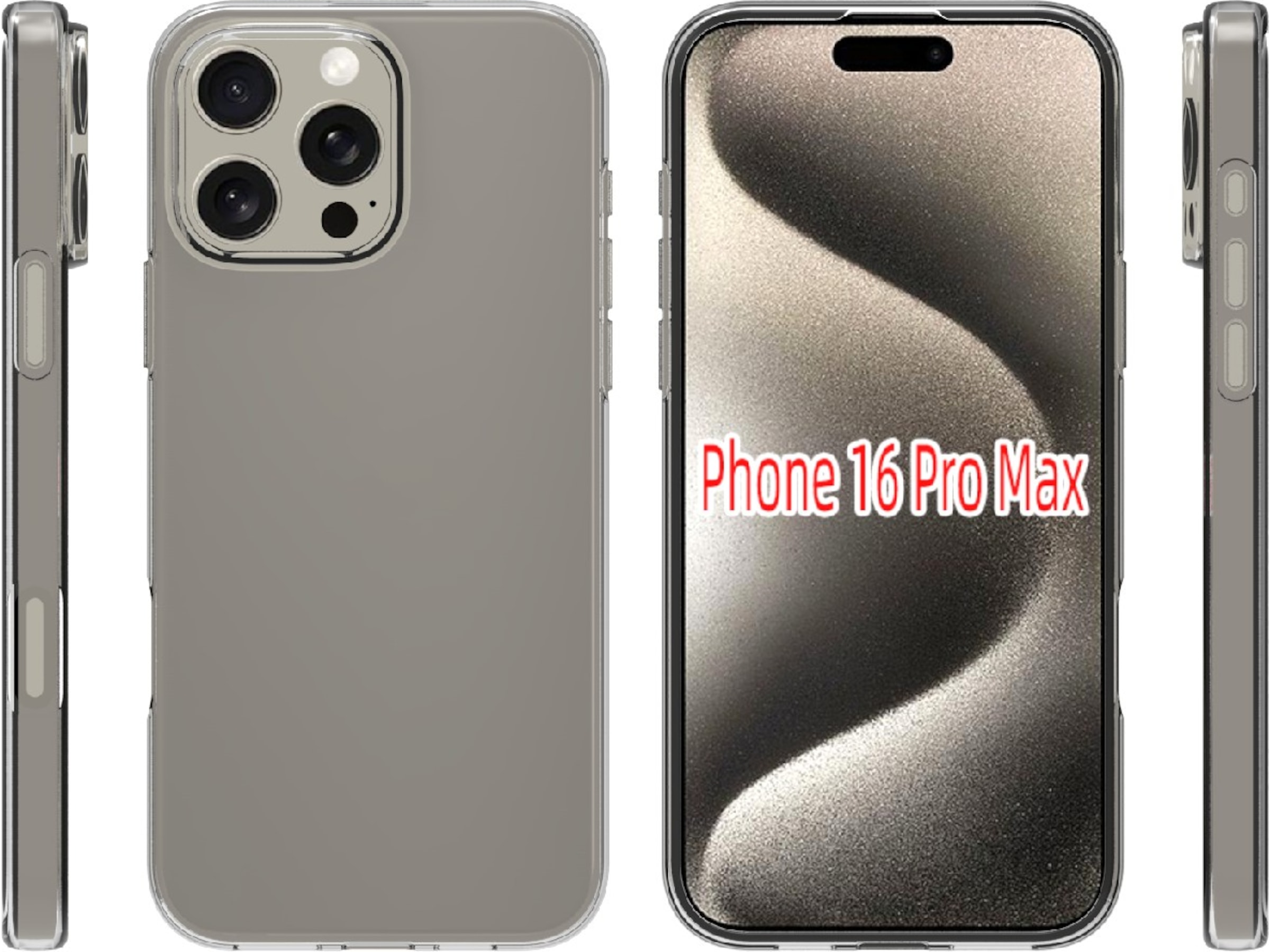iiglo iPhone 16 Pro Max Silikone cover (gennemsigtig) Mobilcover