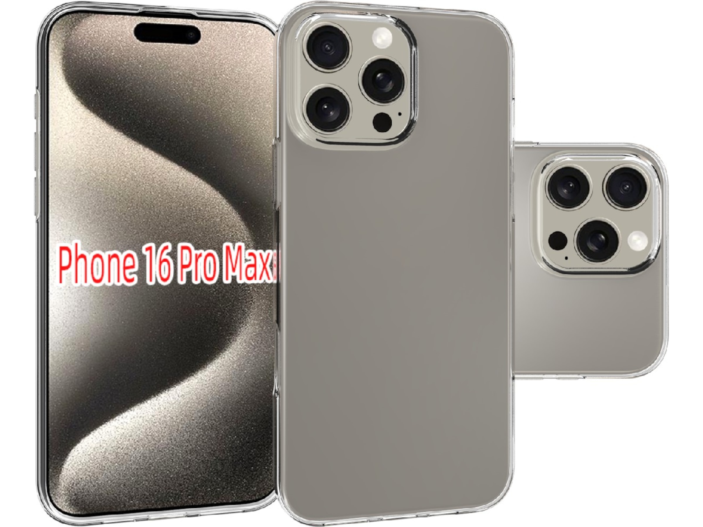 iiglo iPhone 16 Pro Max Silikone cover (gennemsigtig) Mobilcover
