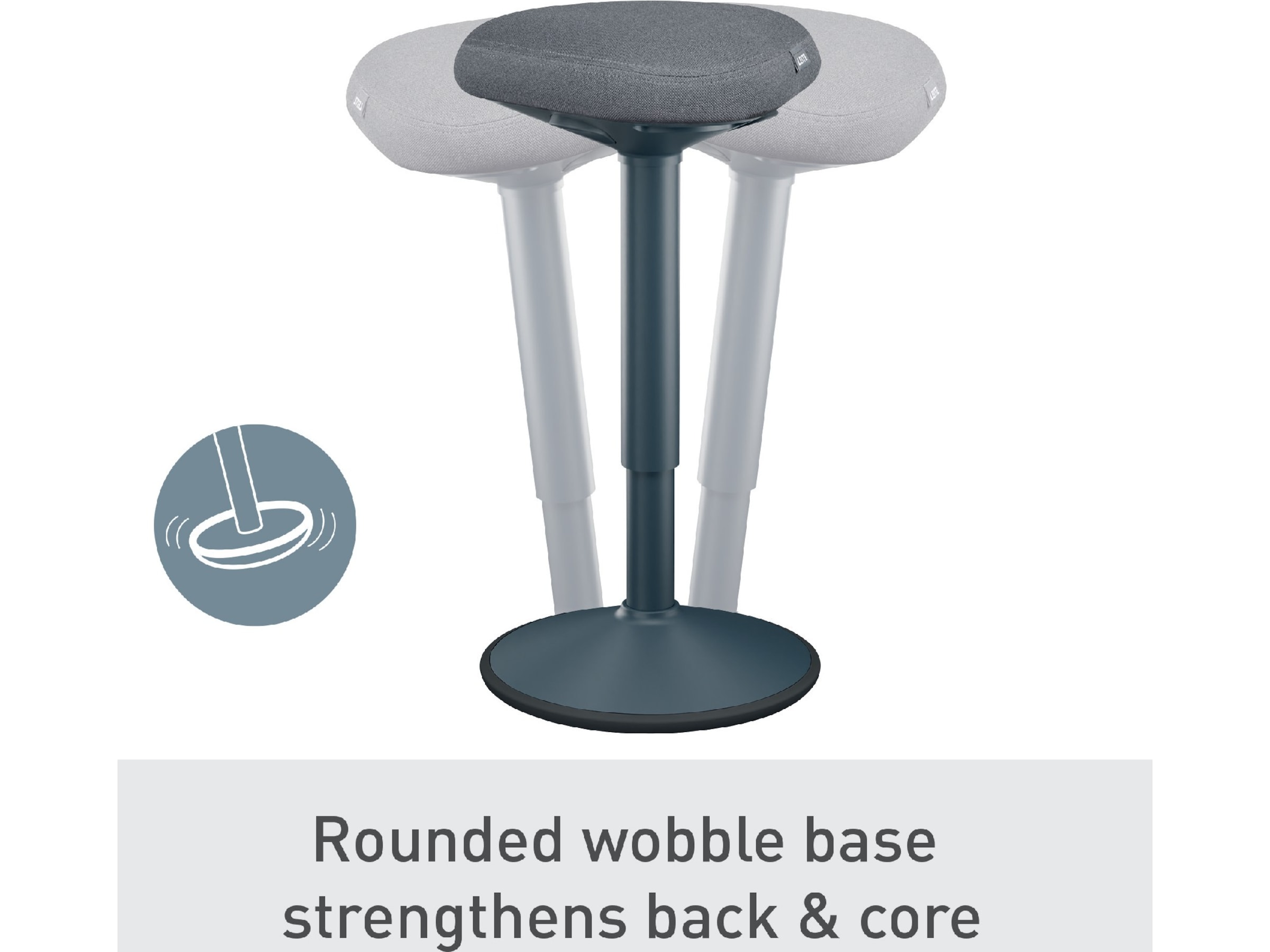 Leitz Ergo Active Balancestol med komfortsæde, justerbar højde 57-82cm Kontorstole