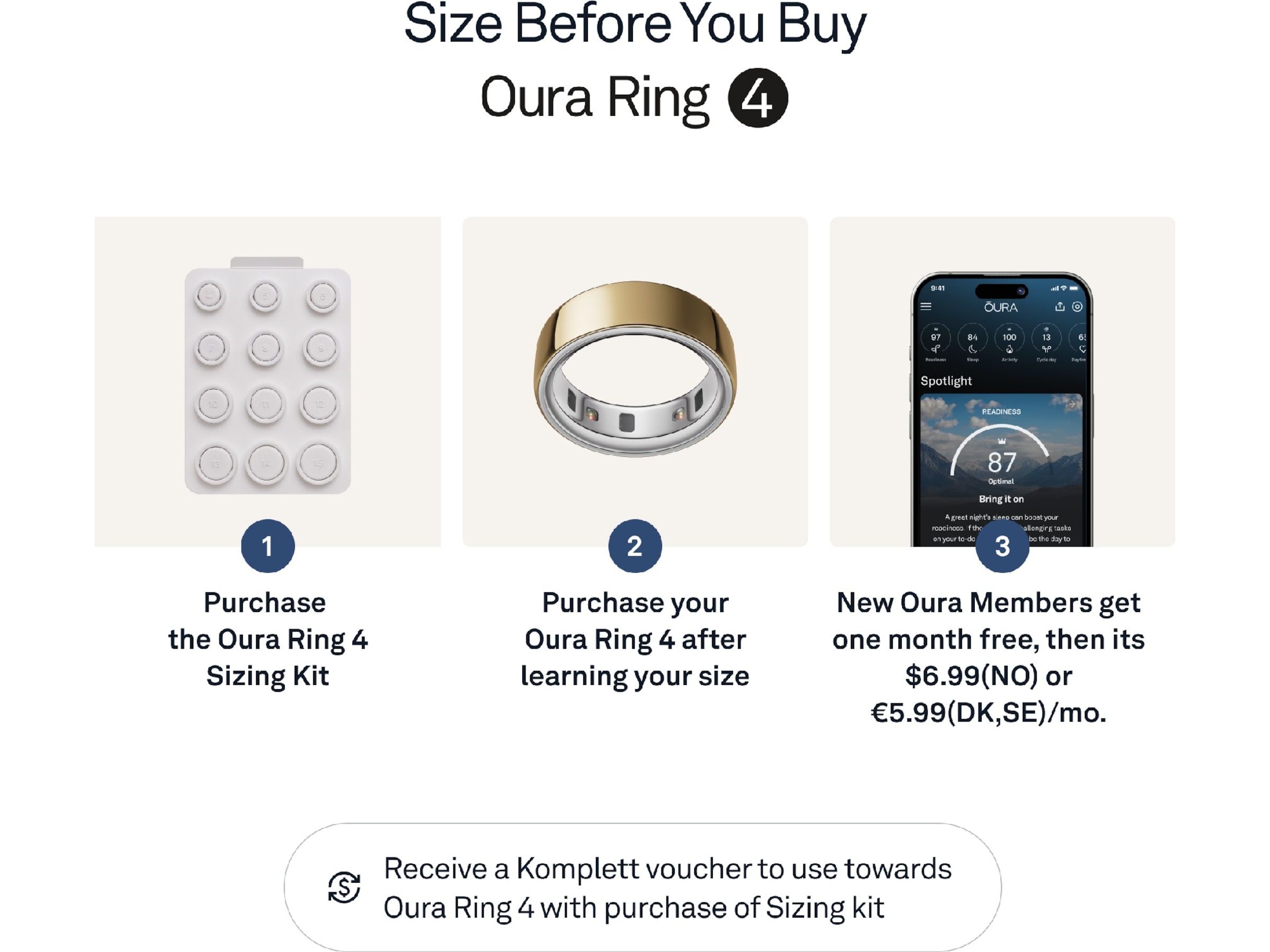 Oura Ring 4 Smart Ring str. 13 (guld) Smart ring