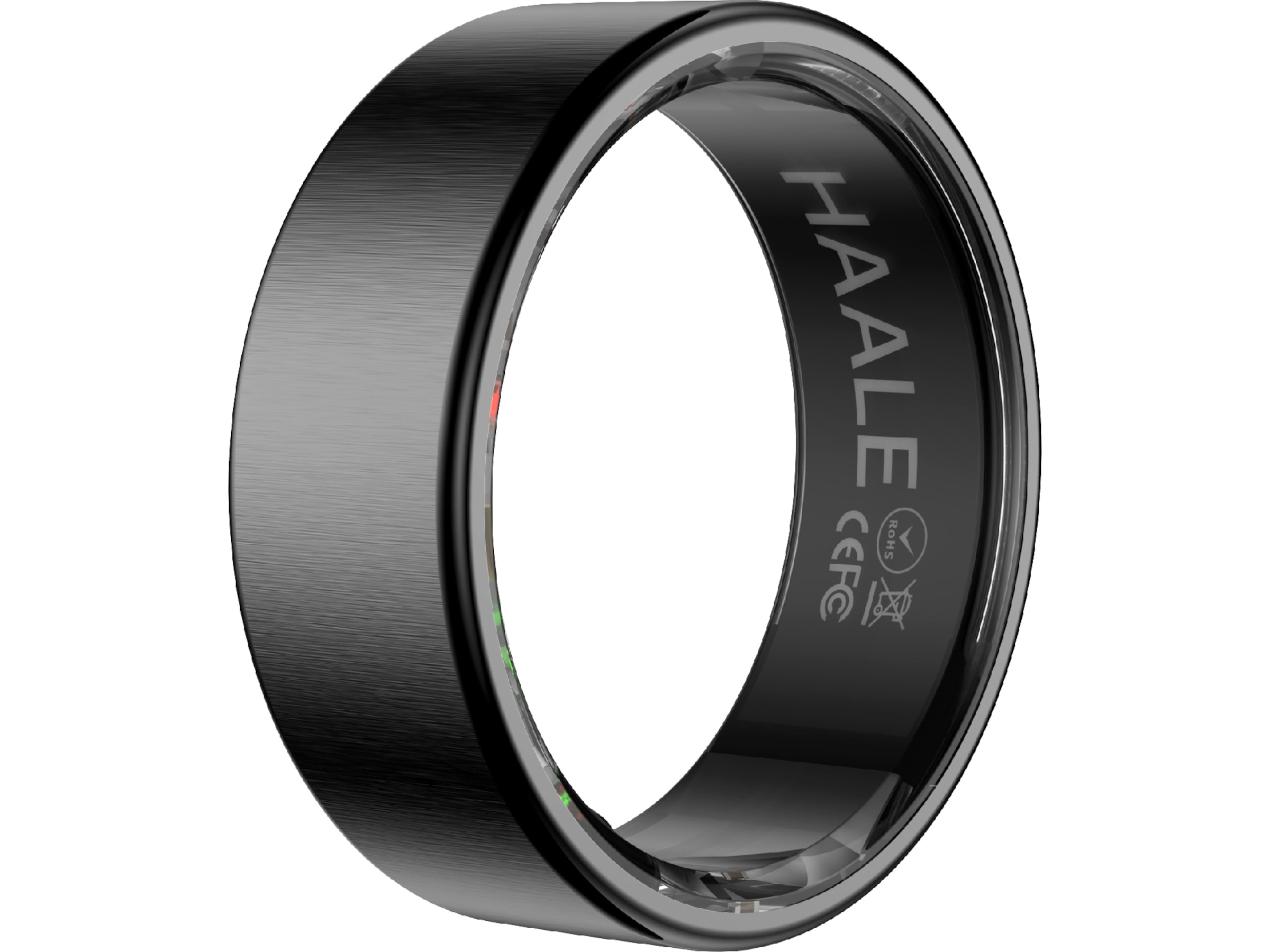 Haale II Smart Ring str. 10 (mat sort) Smart ring