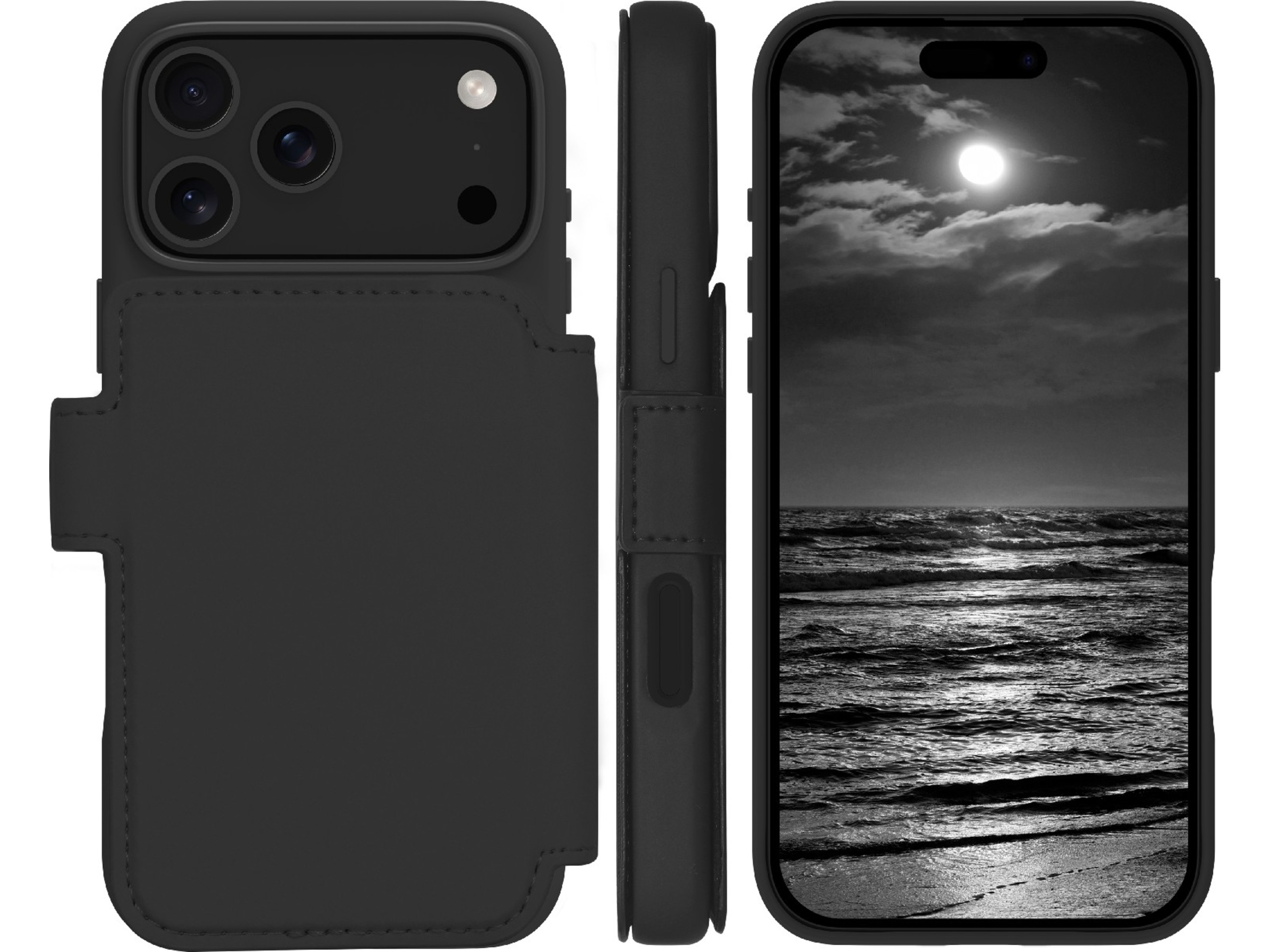 dbramante1928 iPhone 17 Pro Max Lynge 2-i-1 Wallet cover (midnight) Mobilcover