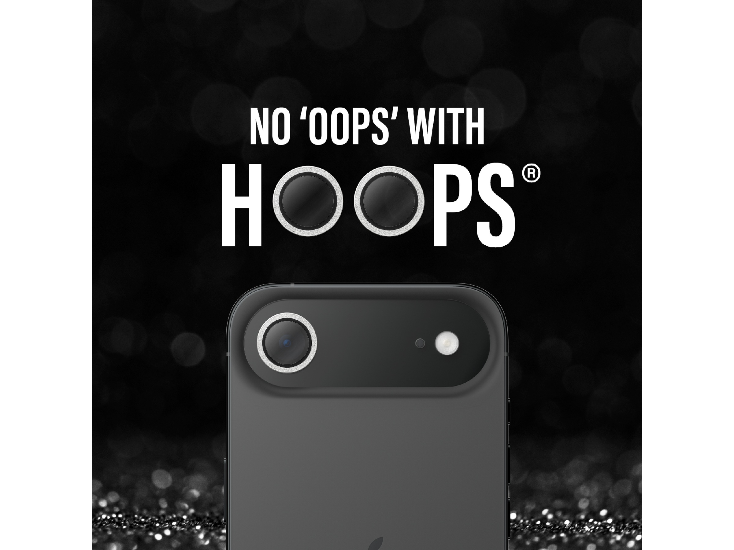 PanzerGlass iPhone Air Hoops Linsebeskytter (glitter silver) Skærmbeskyttelse mobiltelefon