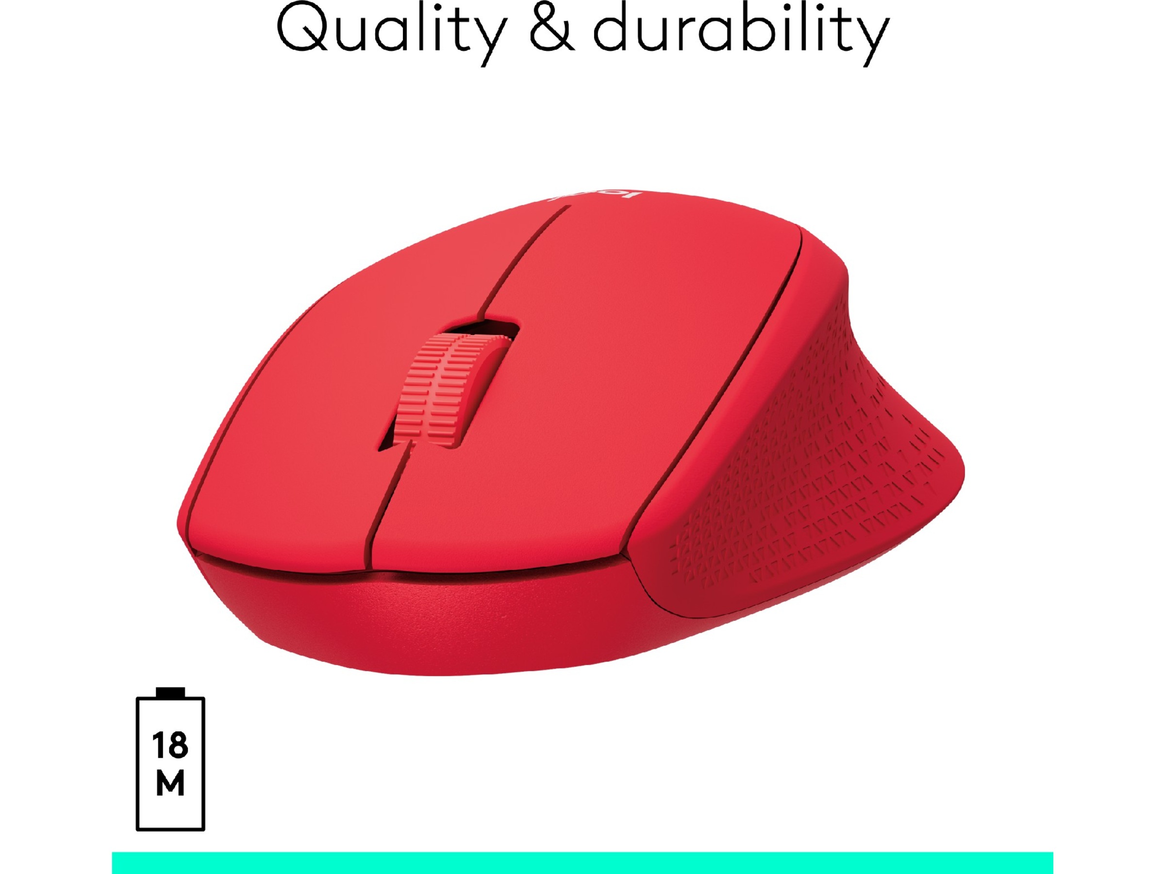 Logitech M330 Silent Plus Trådløs Rød Mus